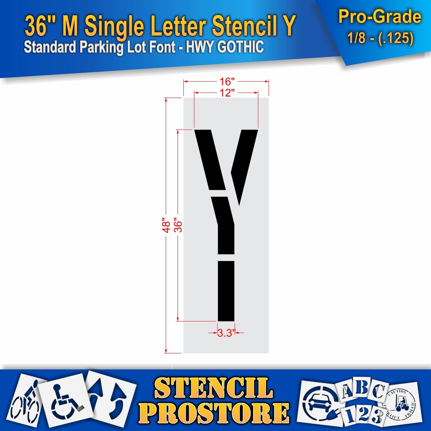36" Medium Alphabet Kit Stencil