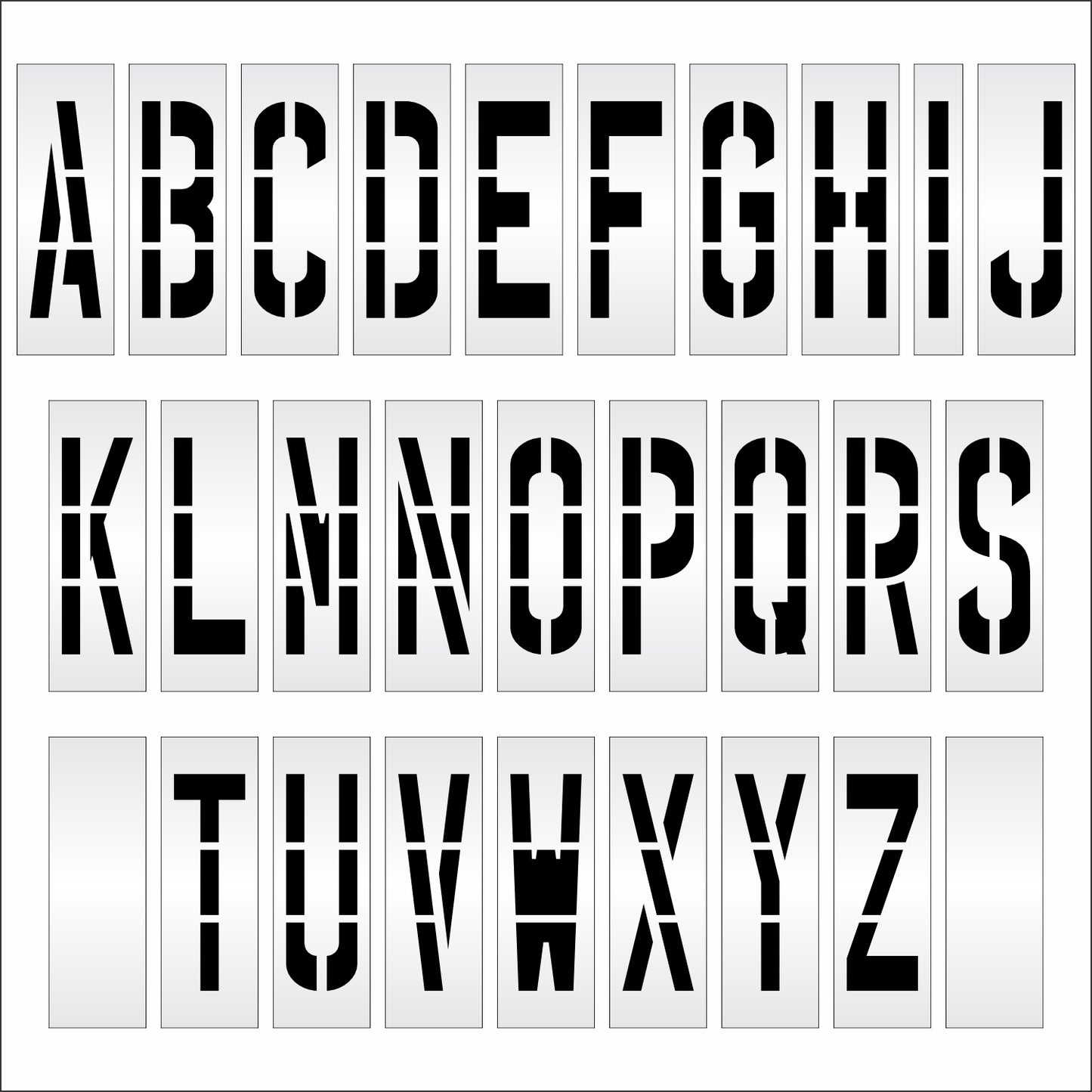 graphic image of alphabet kit full set A-Z with 2 blanks