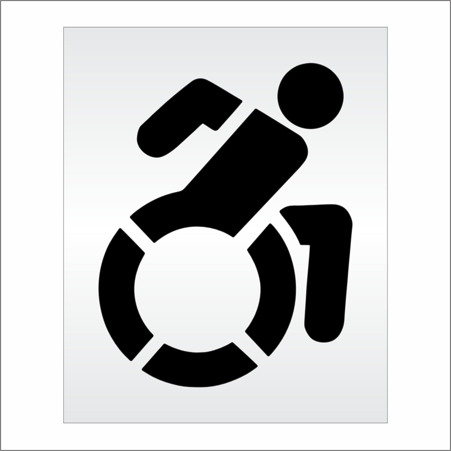 36 Inch NYSDOT Accessible Icon Pavement Stencil – ADA-Compliant Stencil for Parking Lots