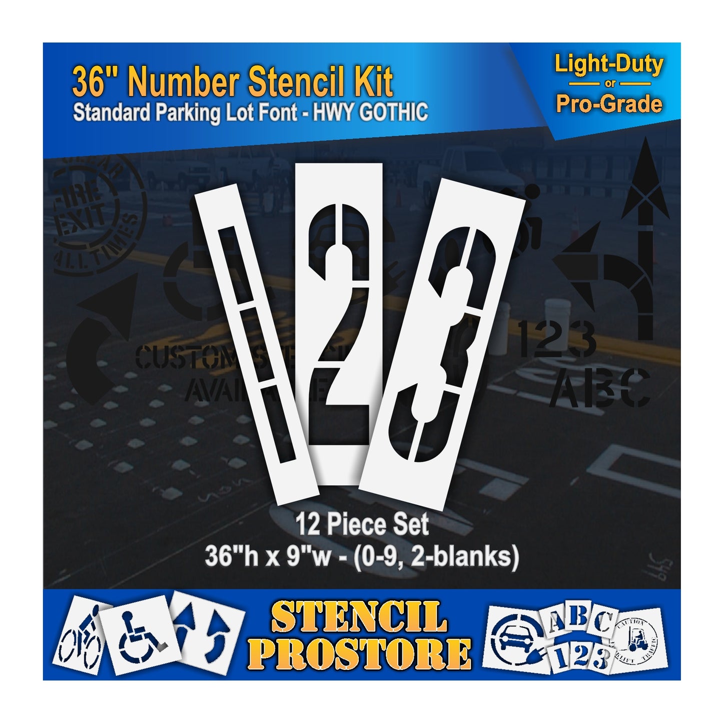 36" Number Kit Stencil