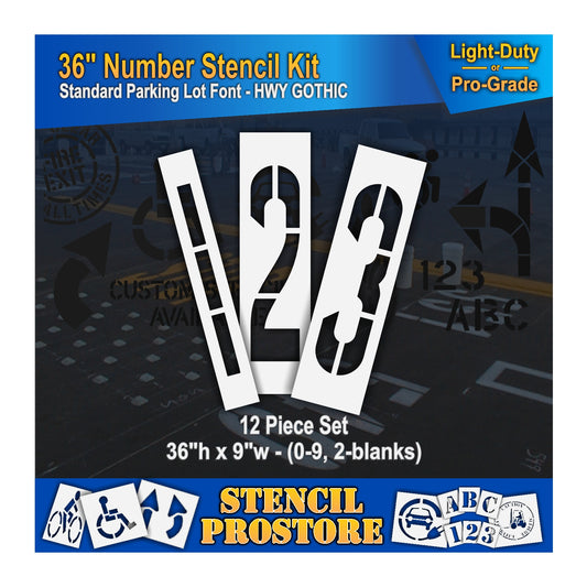 graphic image of 36" letters ABC stencils