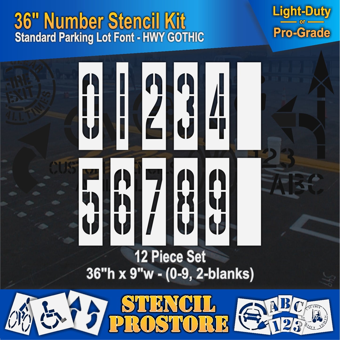 36" Number Kit Stencil