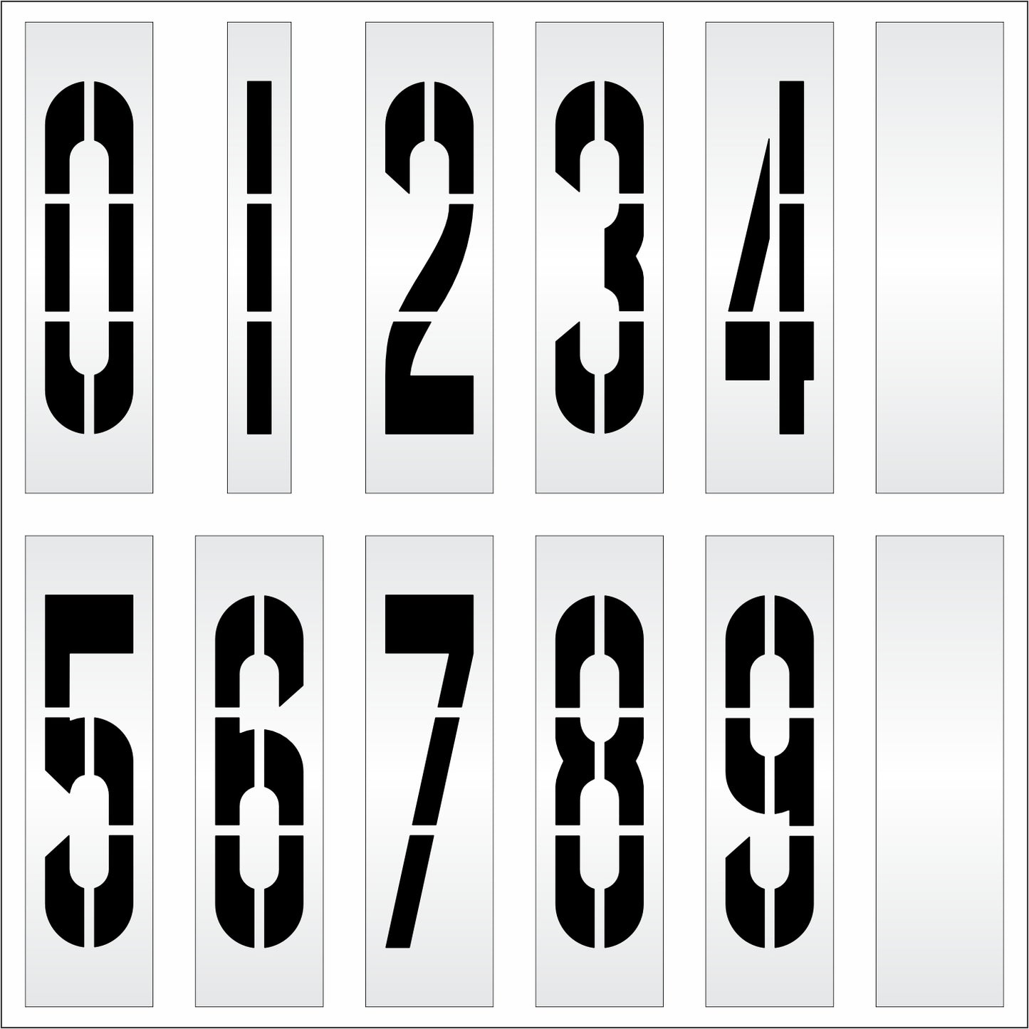 graphic image of 36" numbers full set 0-9 with 2 blanks