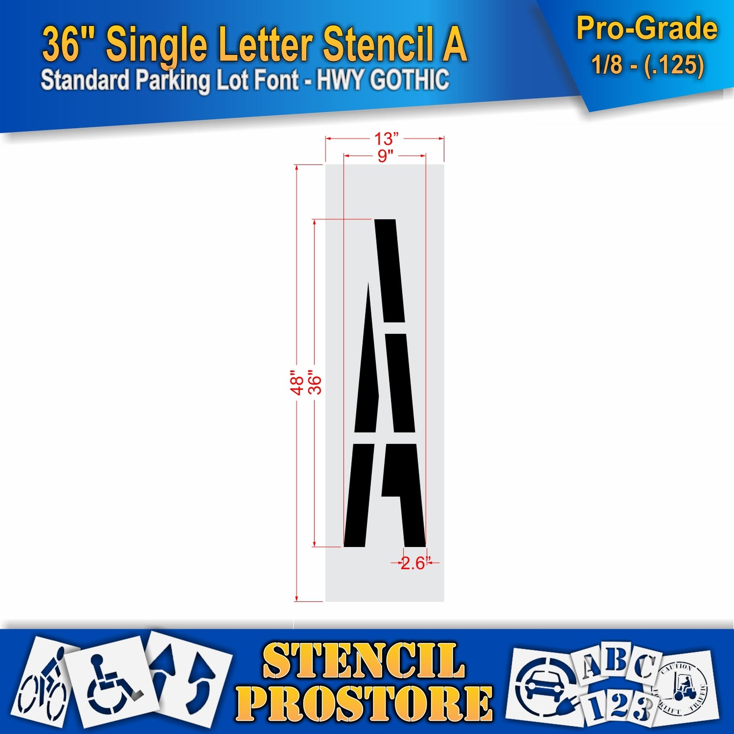 36" Alphabet Kit Stencil