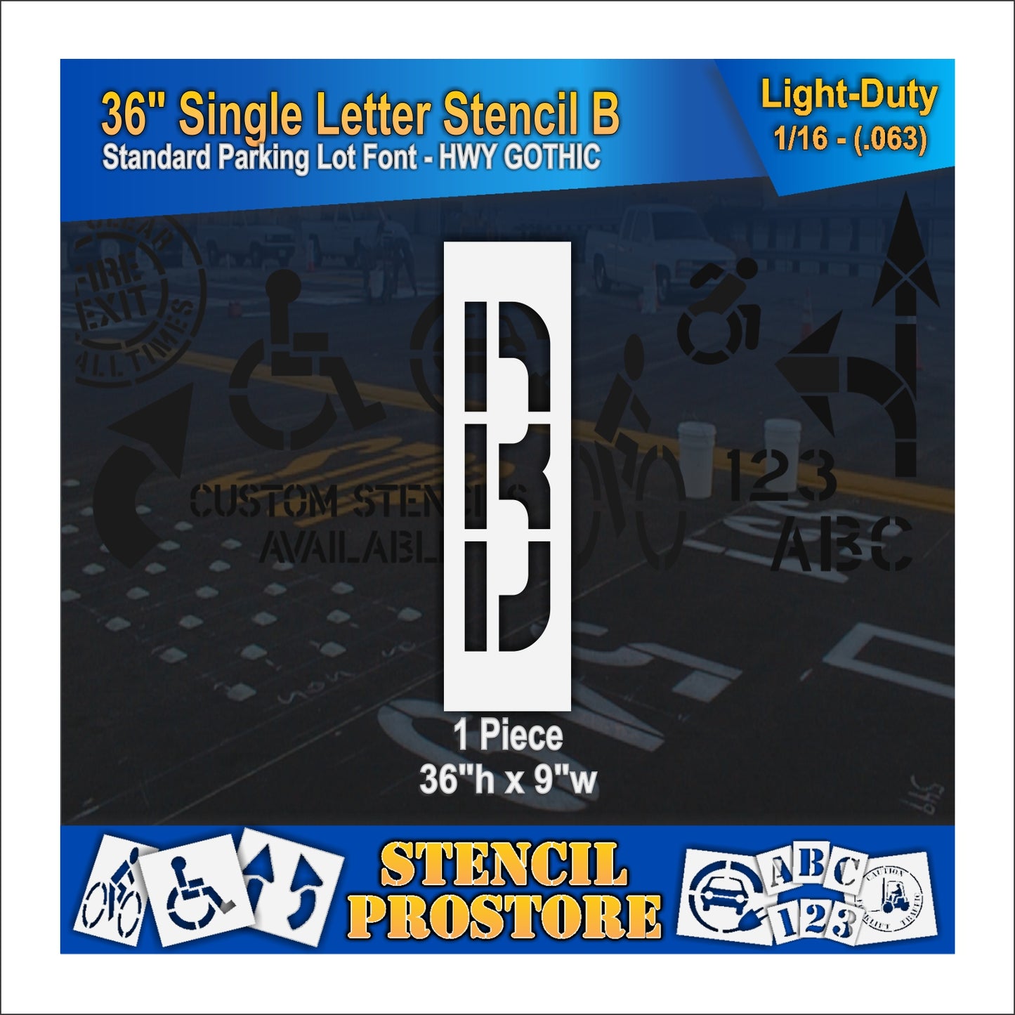 36" Alphabet Kit Stencil