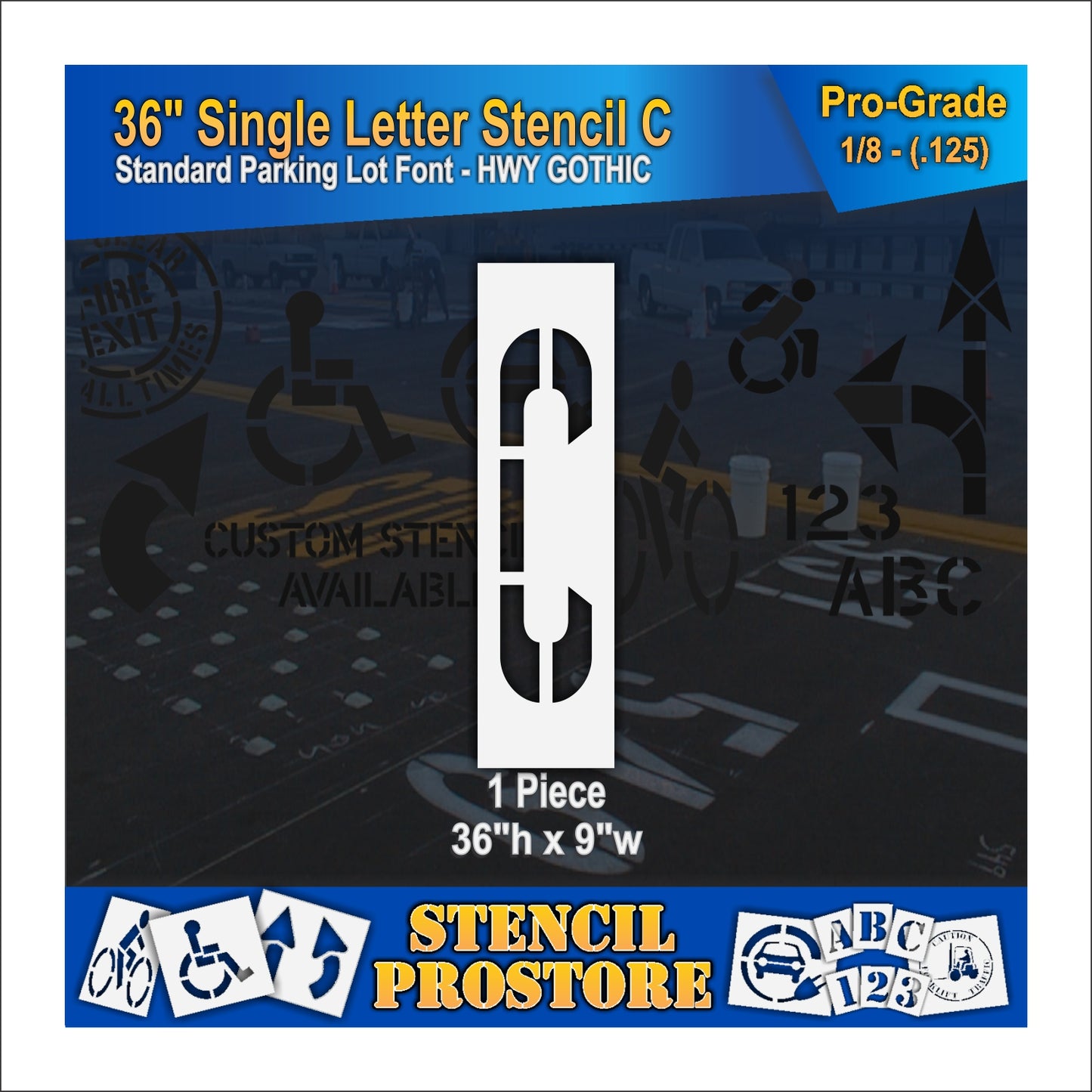36" Alphabet Kit Stencil