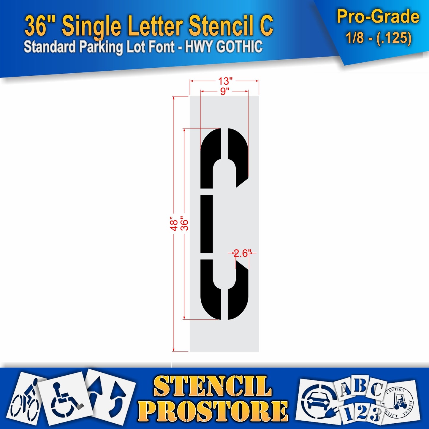 36" Alphabet Kit Stencil