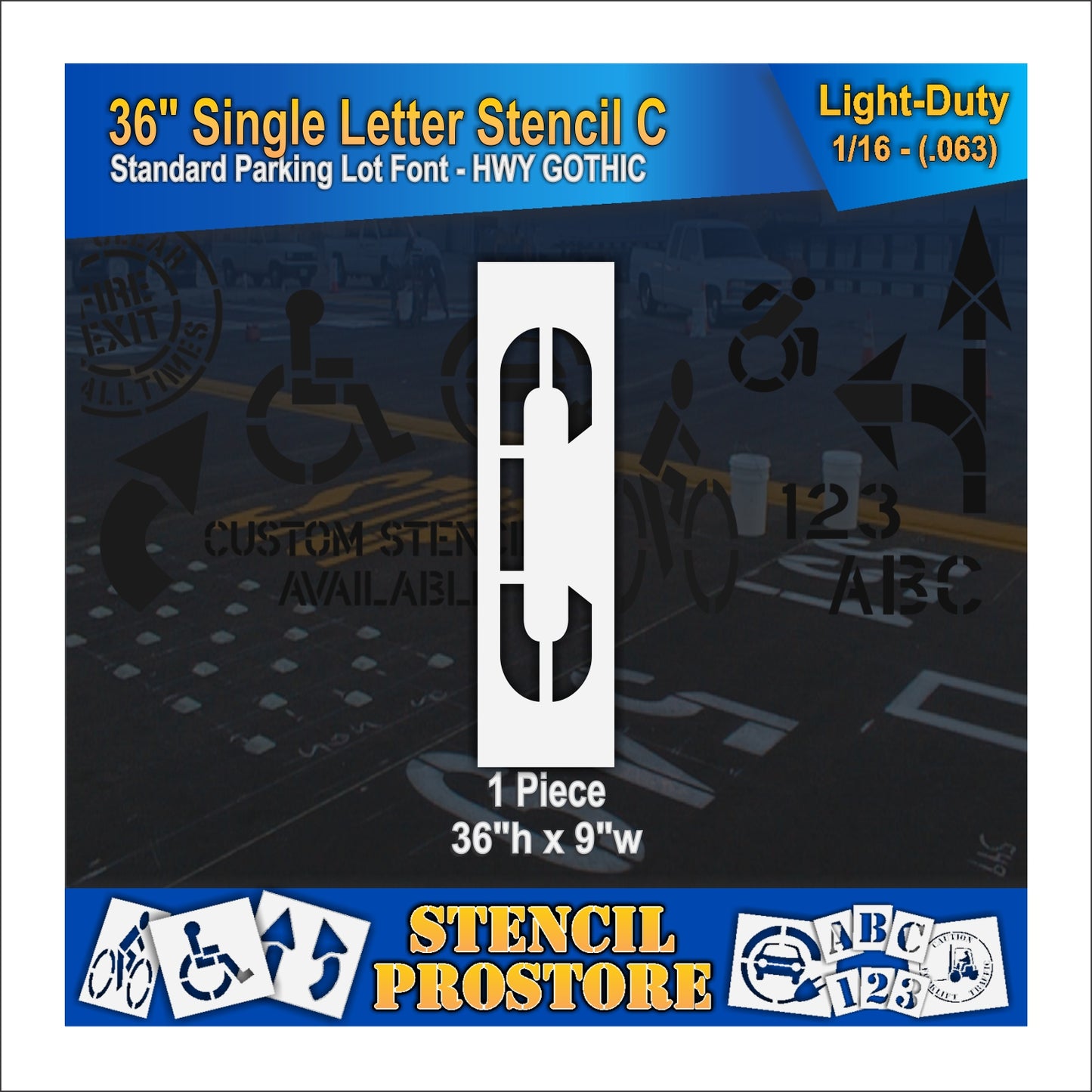36" Alphabet Kit Stencil