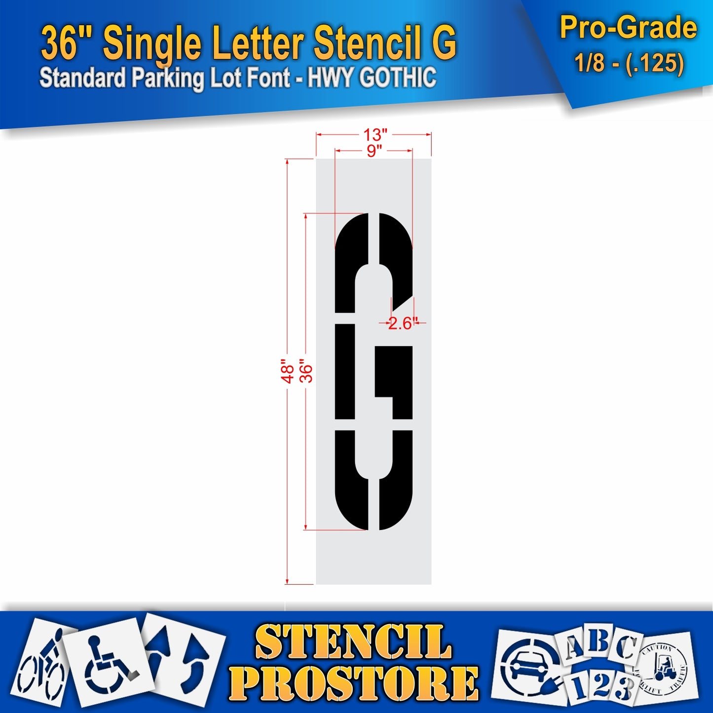 36" Alphabet Kit Stencil