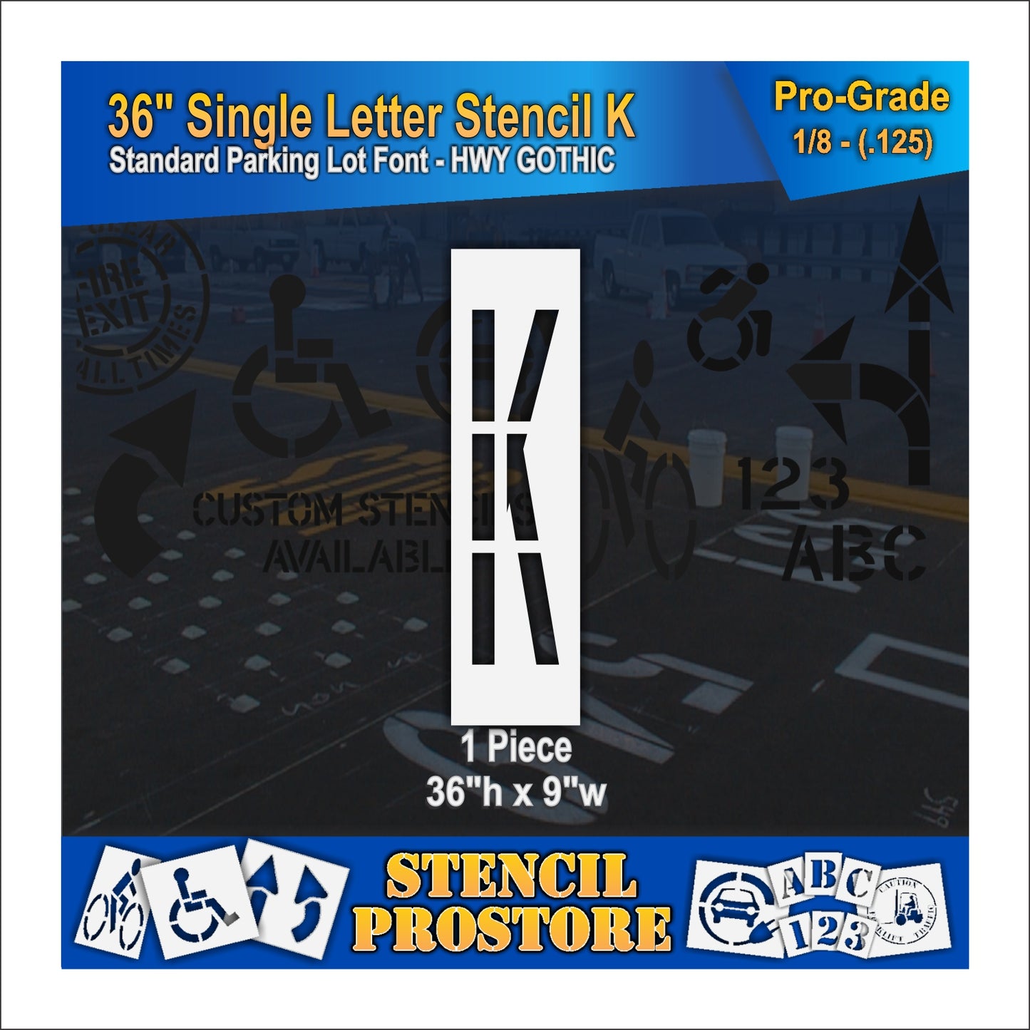 36" Alphabet Kit Stencil