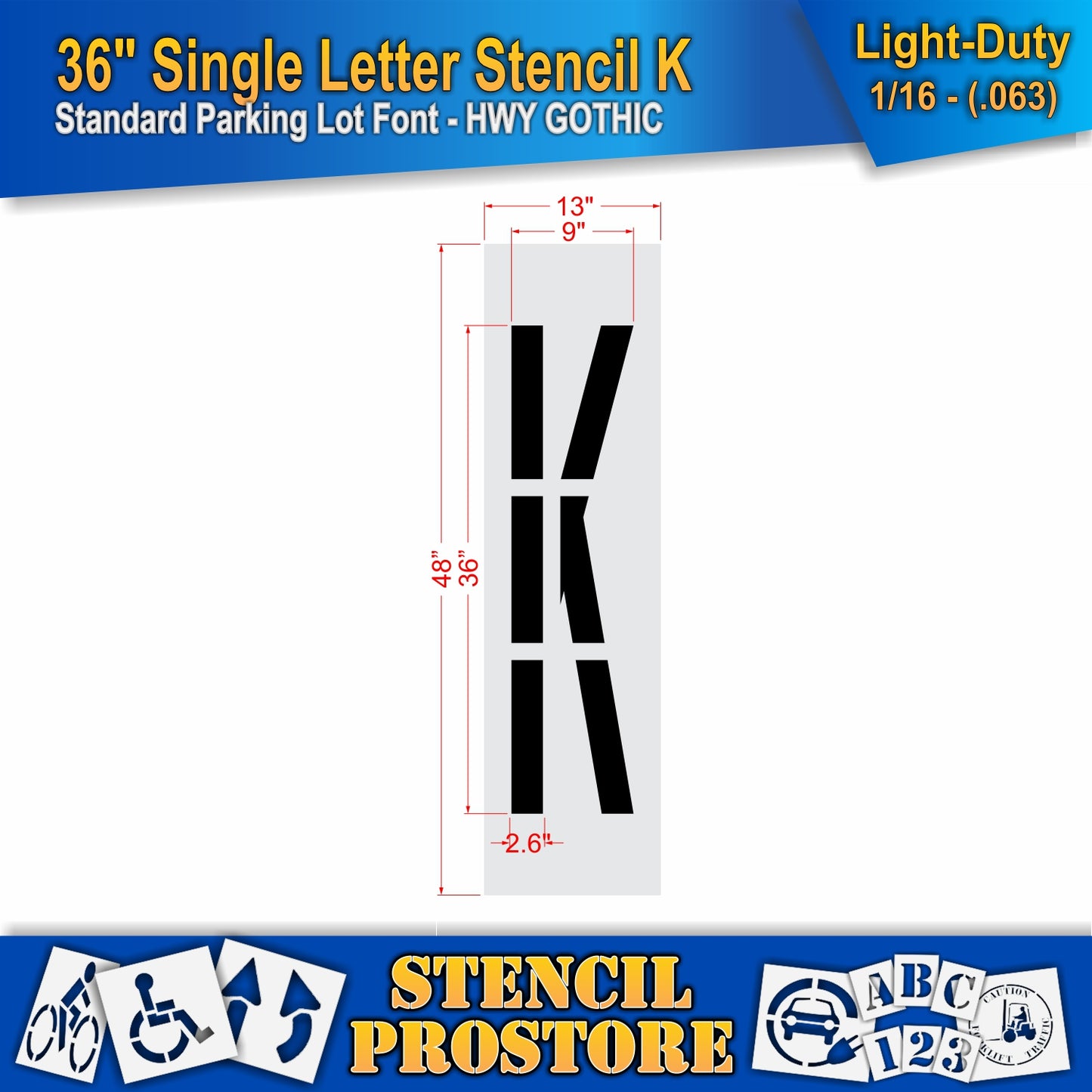 36" Alphabet Kit Stencil
