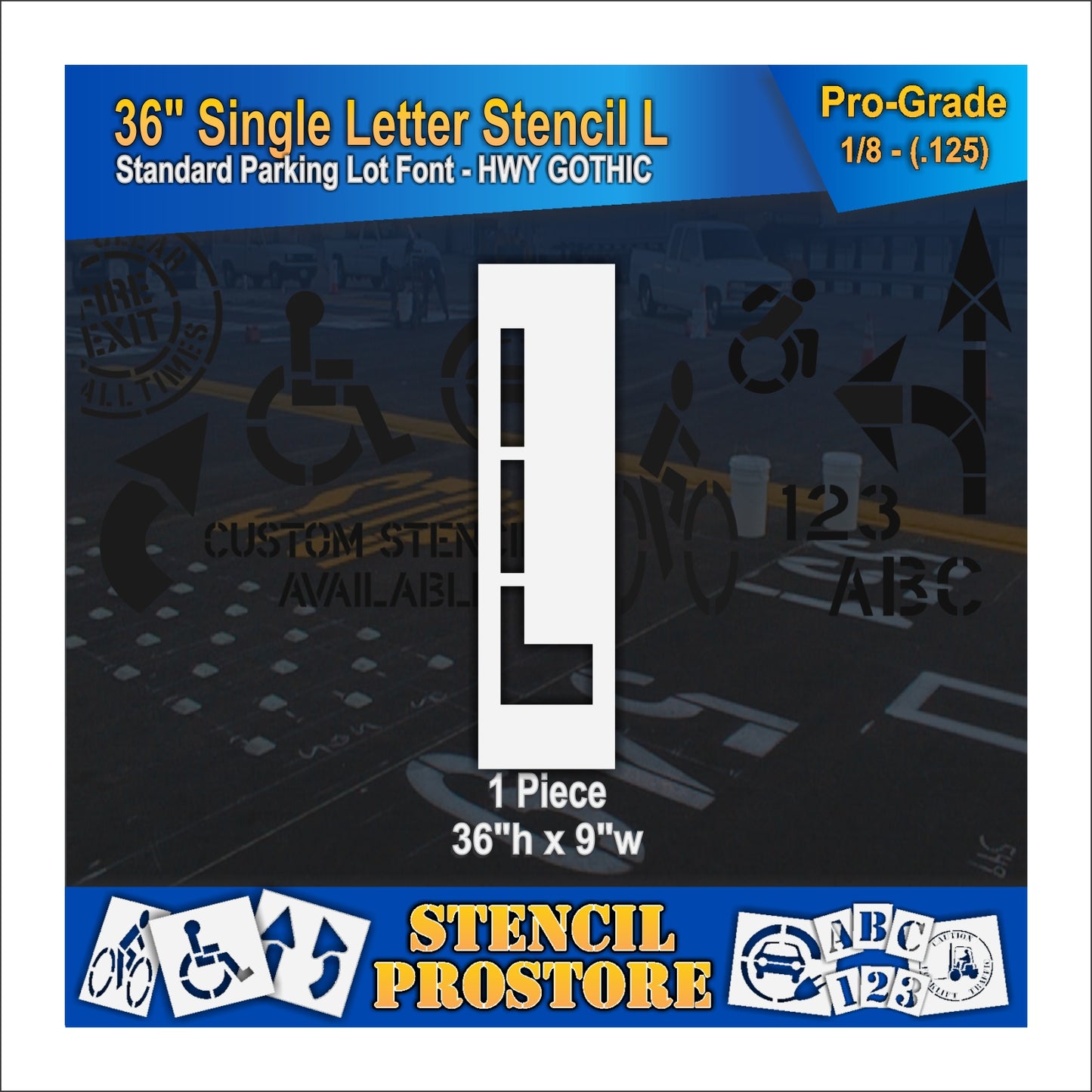 36" Alphabet Kit Stencil