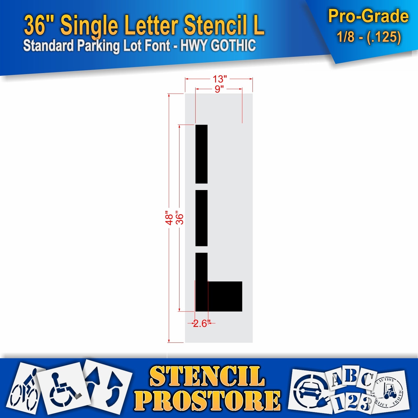 36" Alphabet Kit Stencil