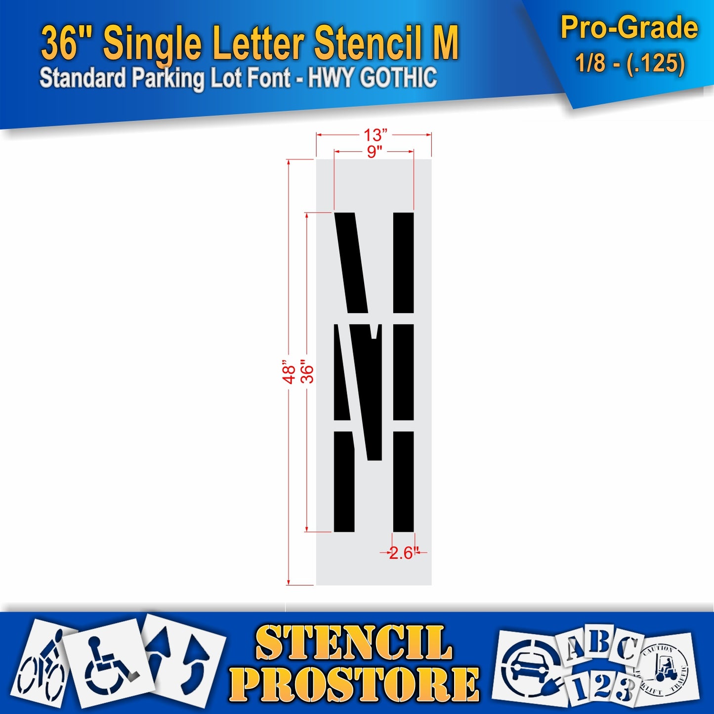 36" Alphabet Kit Stencil