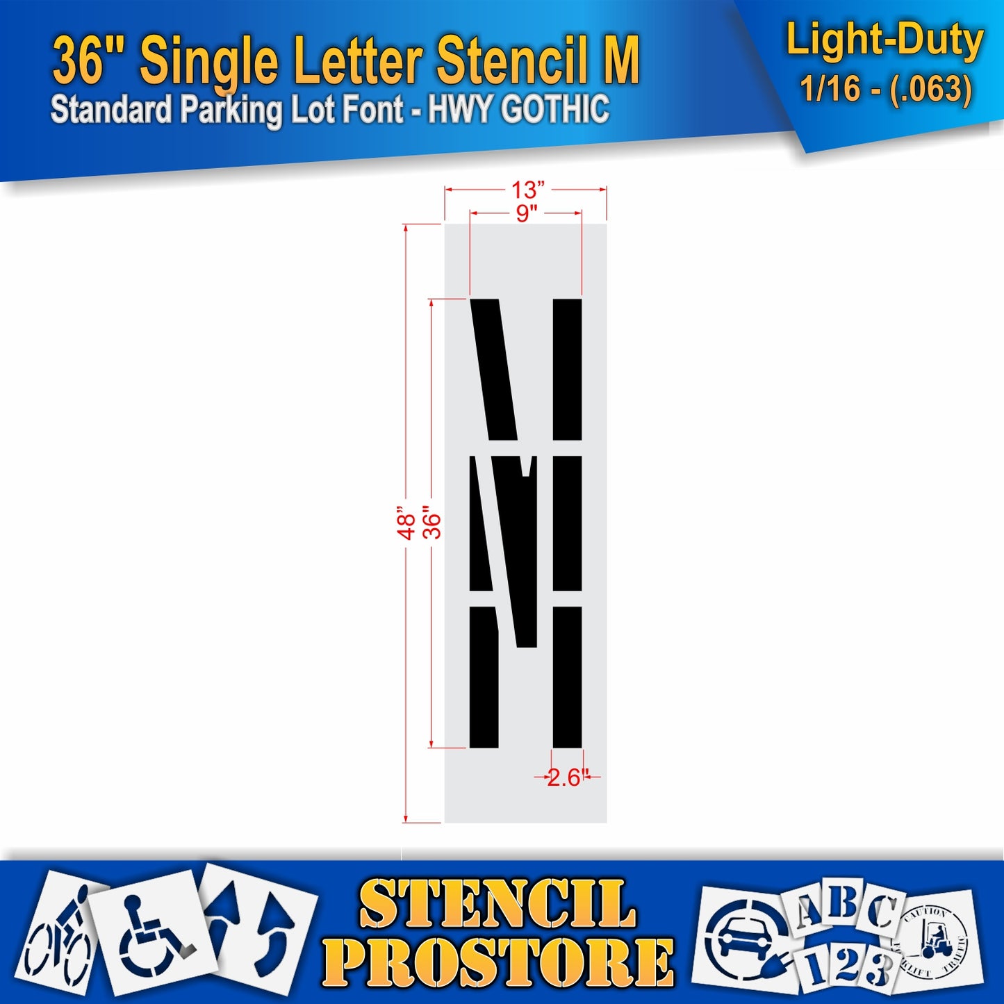 36" Alphabet Kit Stencil