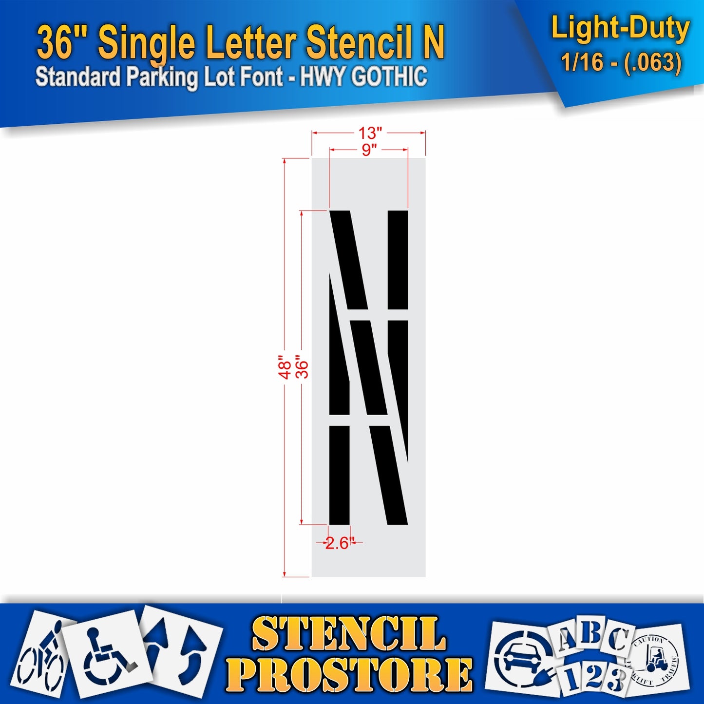 36" Alphabet Kit Stencil