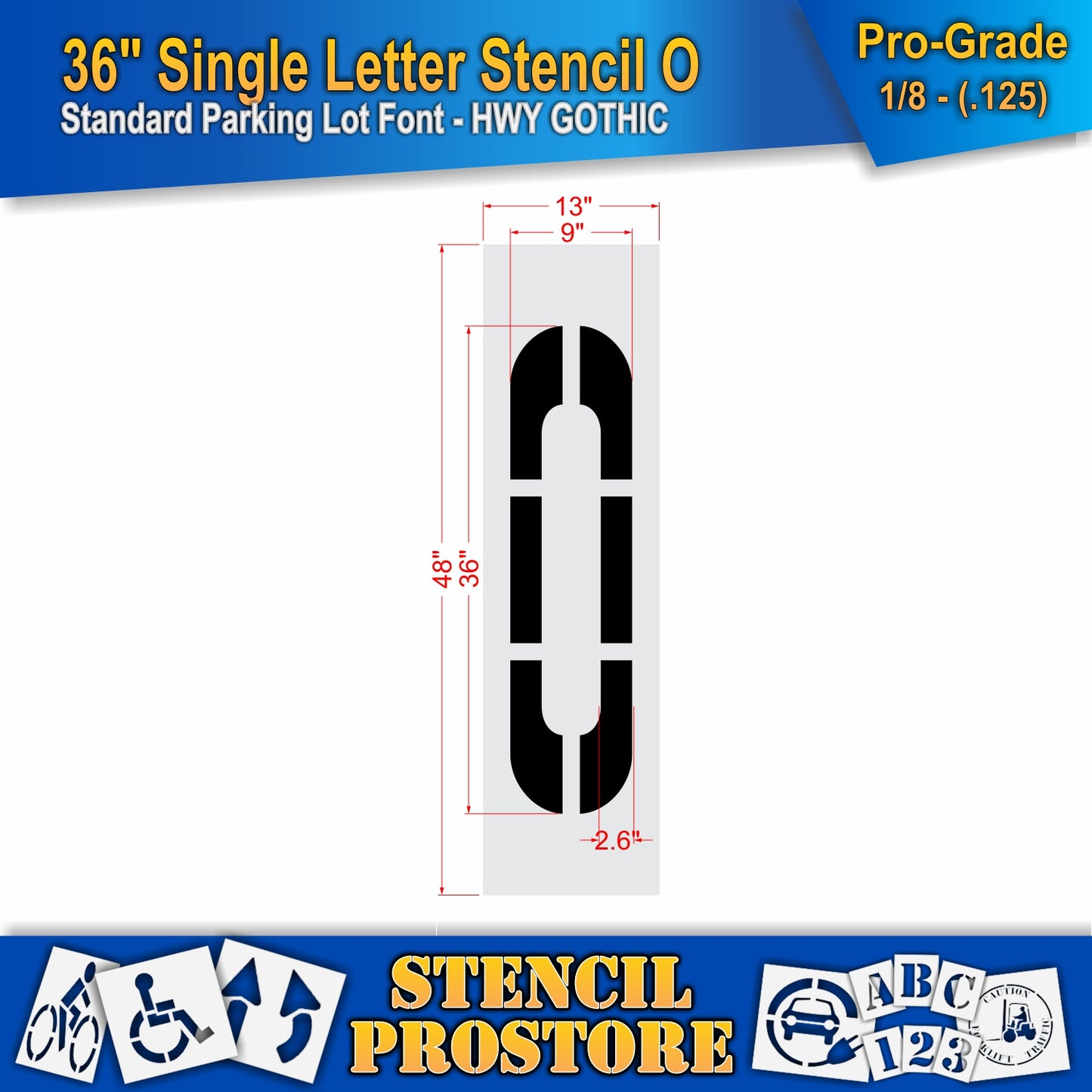 36" Alphabet Kit Stencil