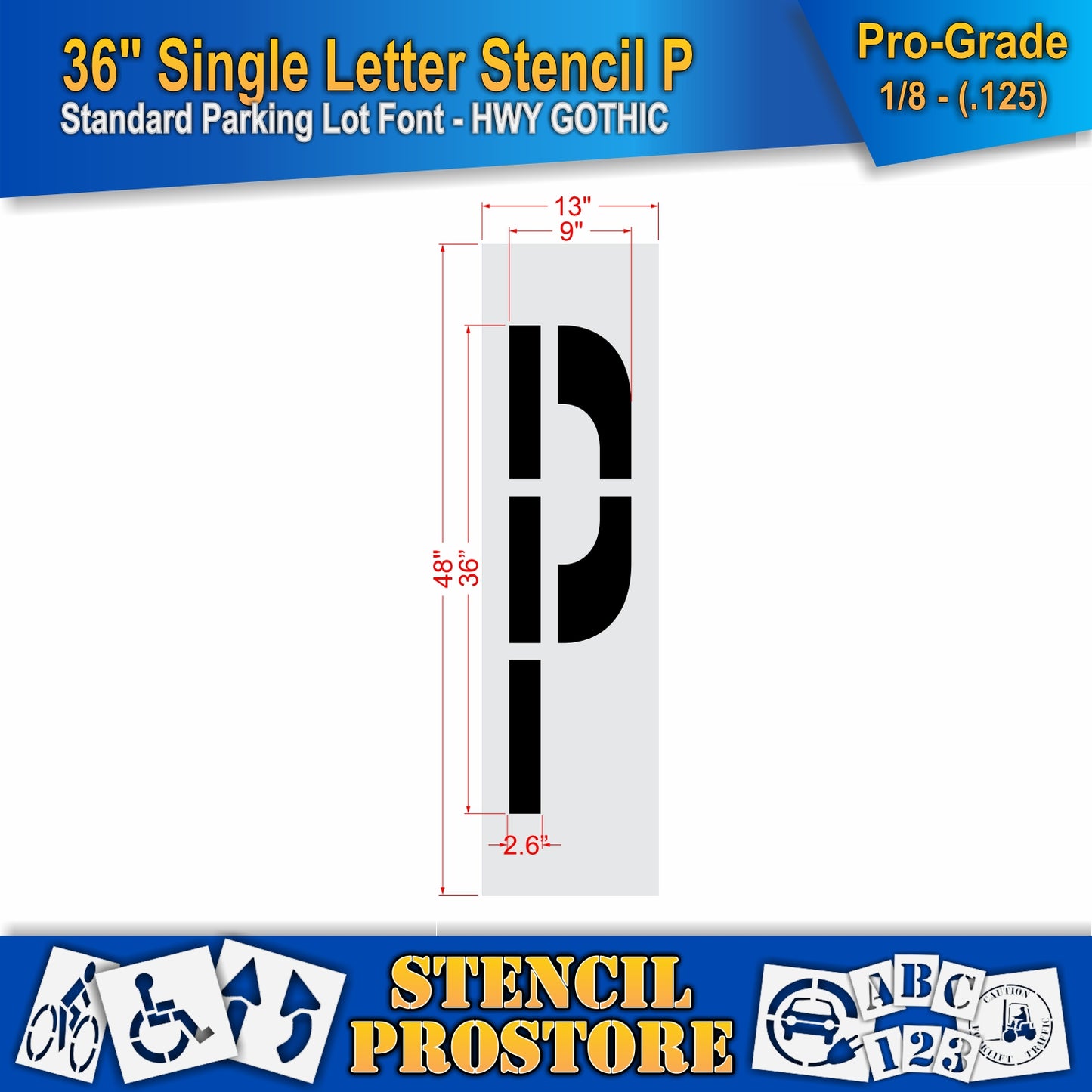 36" Alphabet Kit Stencil