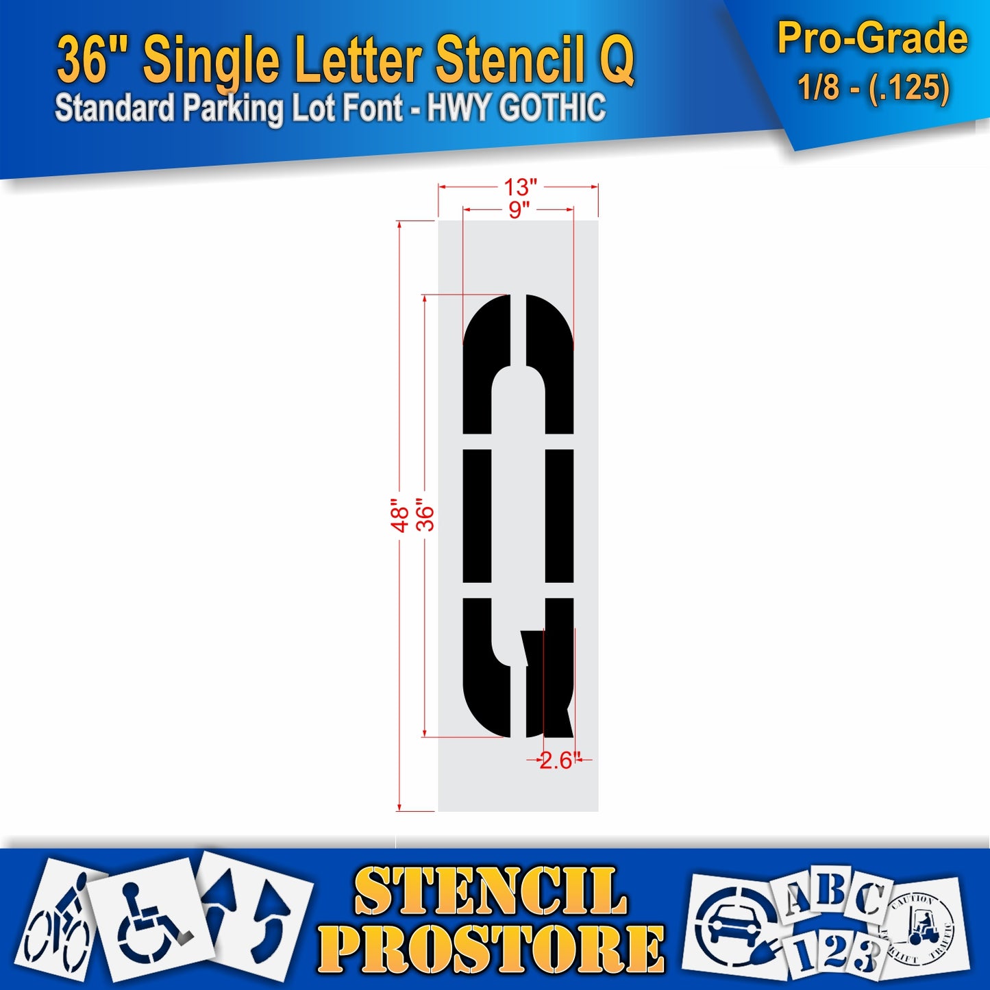 36" Alphabet Kit Stencil