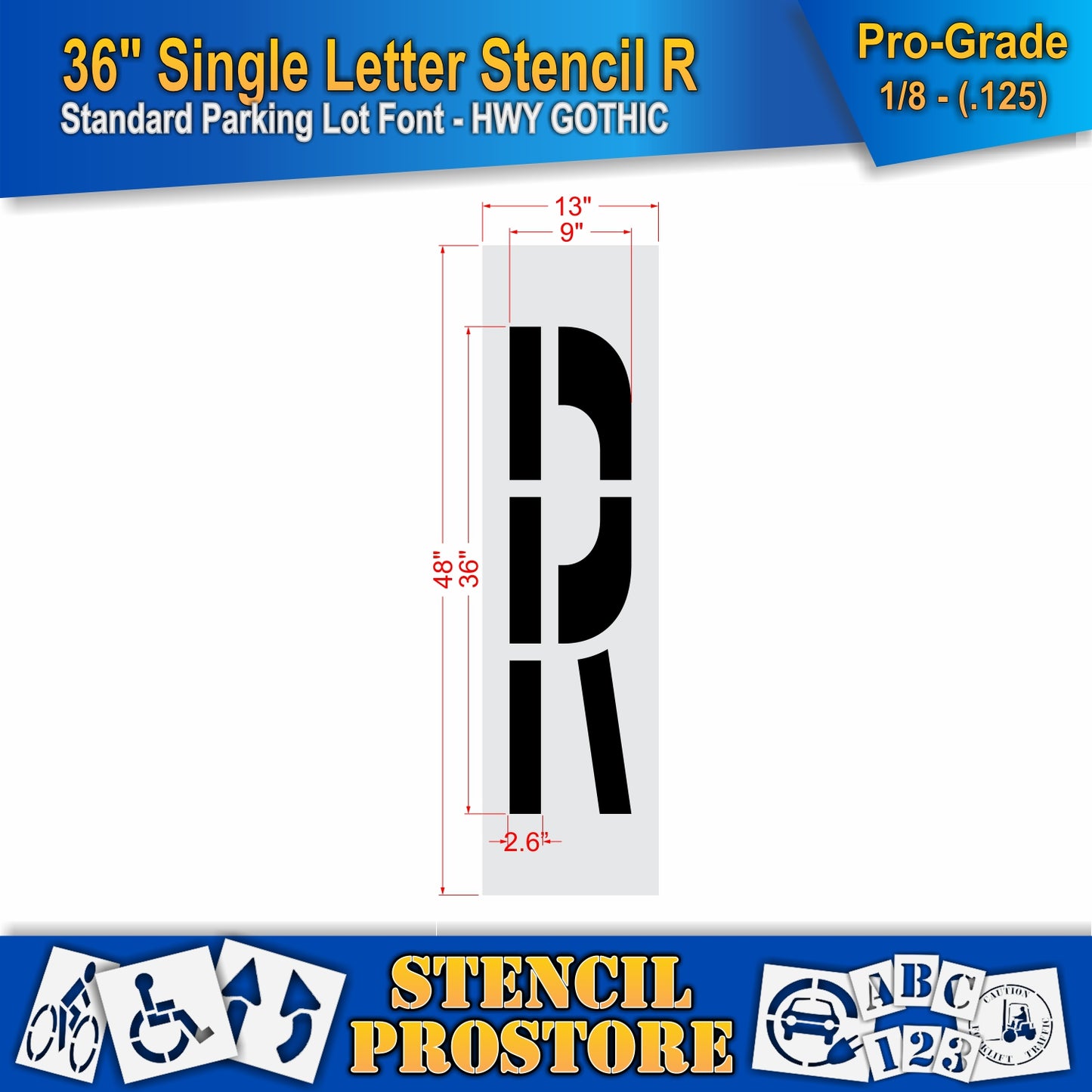 36" Alphabet Kit Stencil