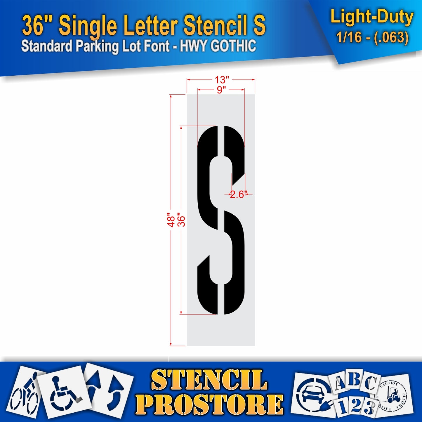 36" Alphabet Kit Stencil