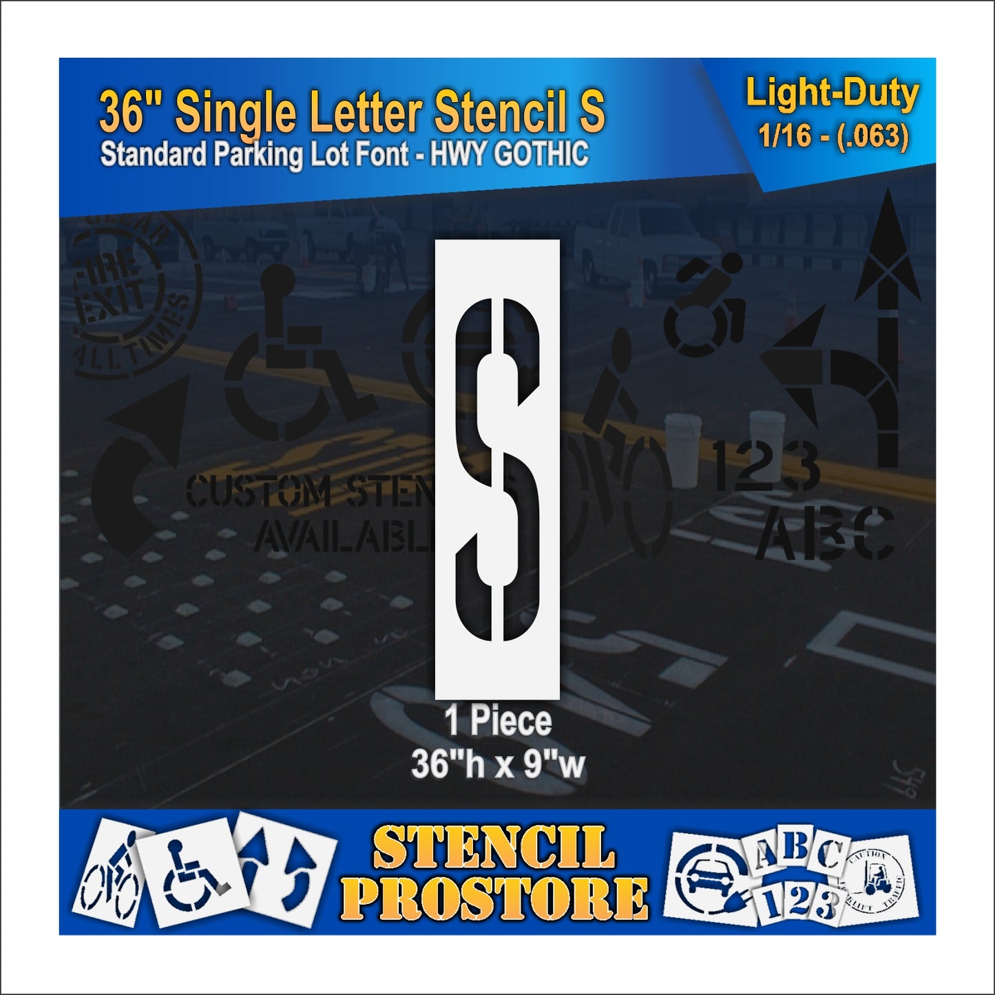 36" Alphabet Kit Stencil