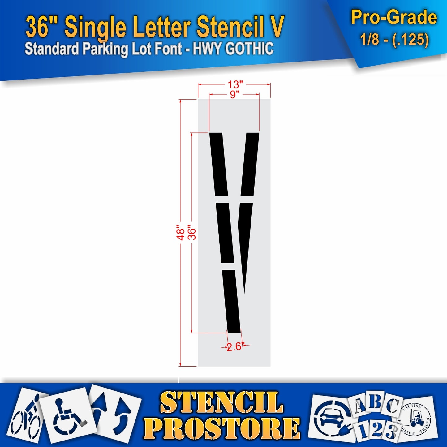 36" Alphabet Kit Stencil