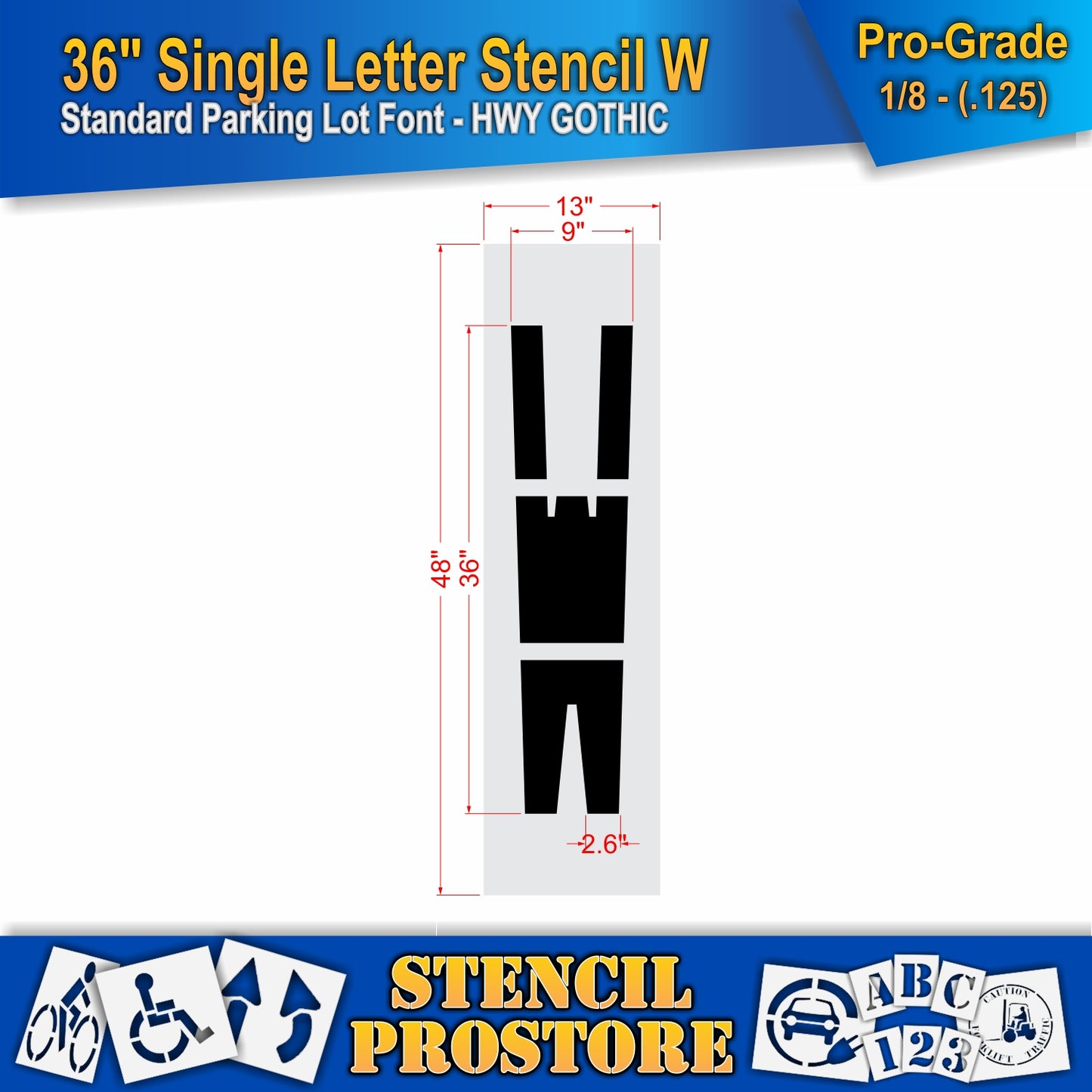 36" Alphabet Kit Stencil