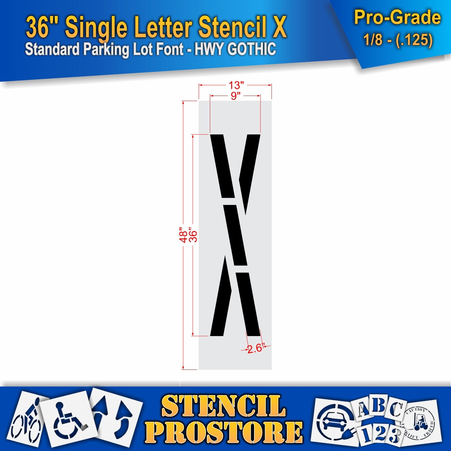 36" Alphabet Kit Stencil