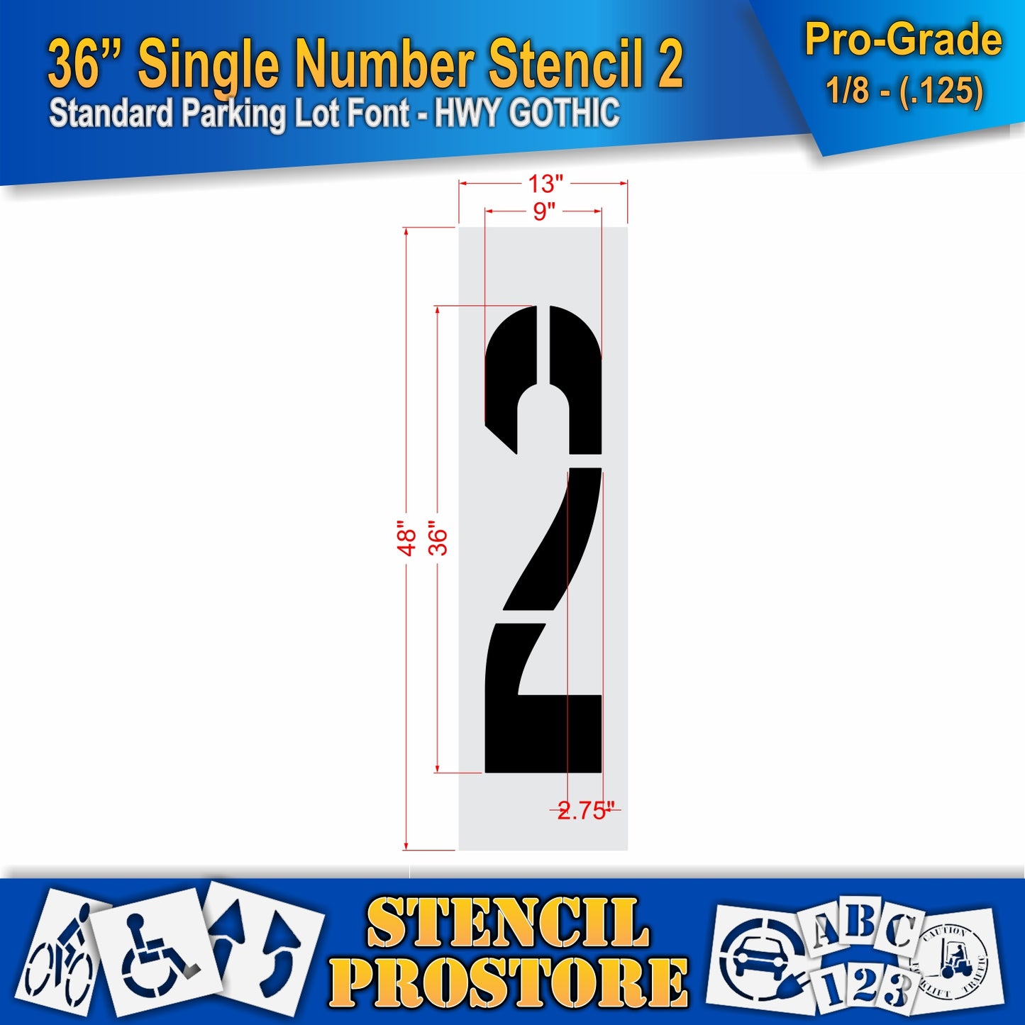 36" Number Kit Stencil