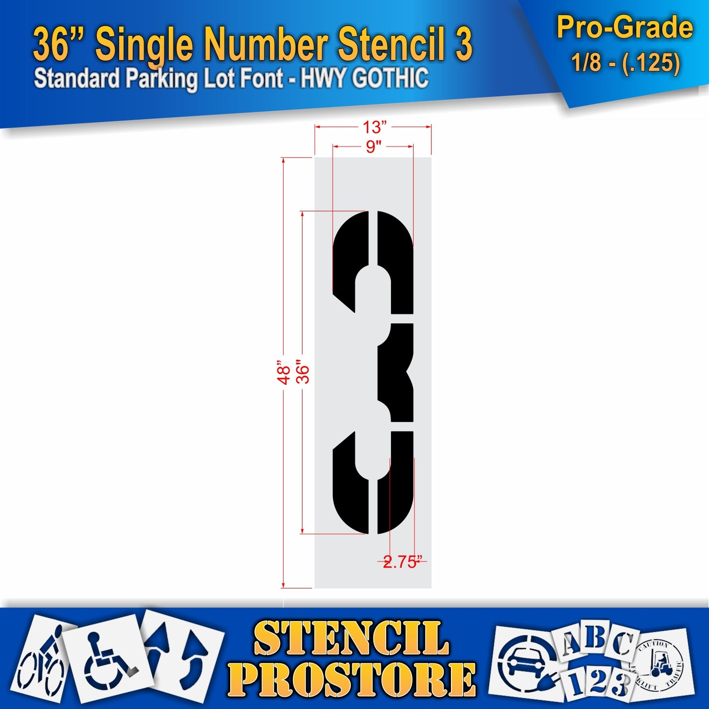 36" Number Kit Stencil
