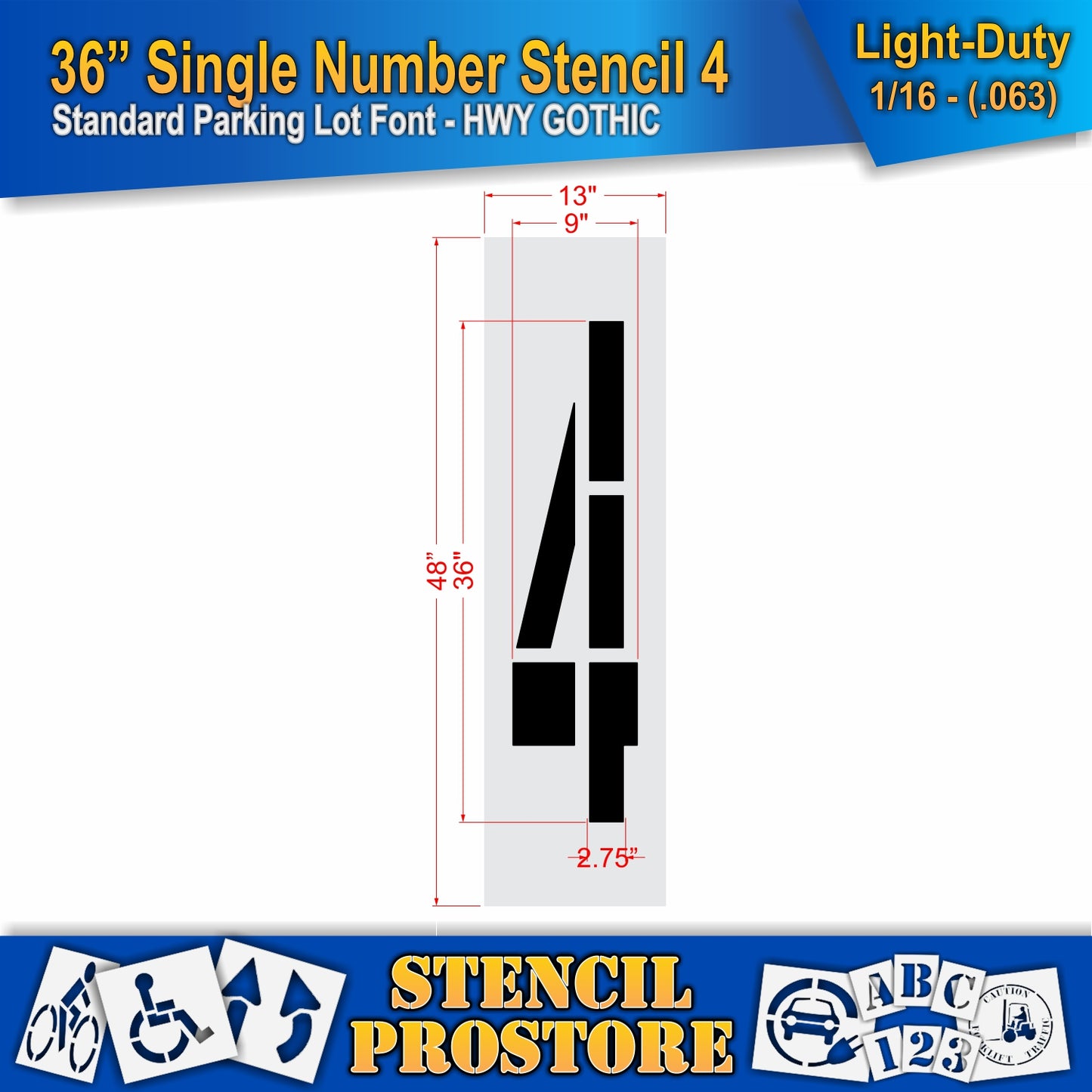 36" Number Kit Stencil