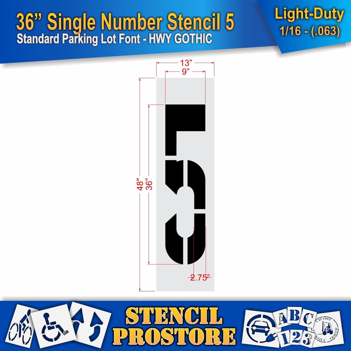 36" Number Kit Stencil
