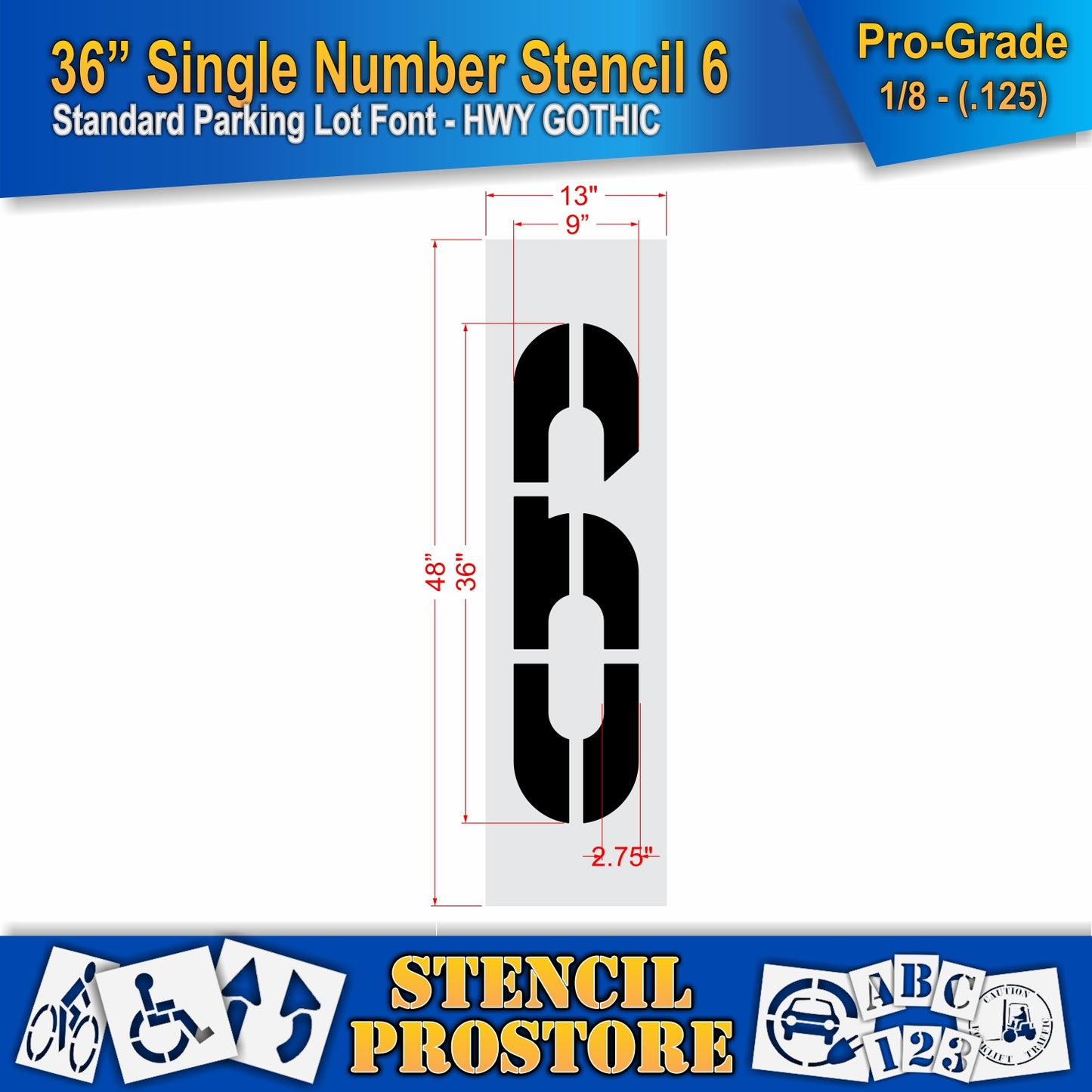 36" Number Kit Stencil