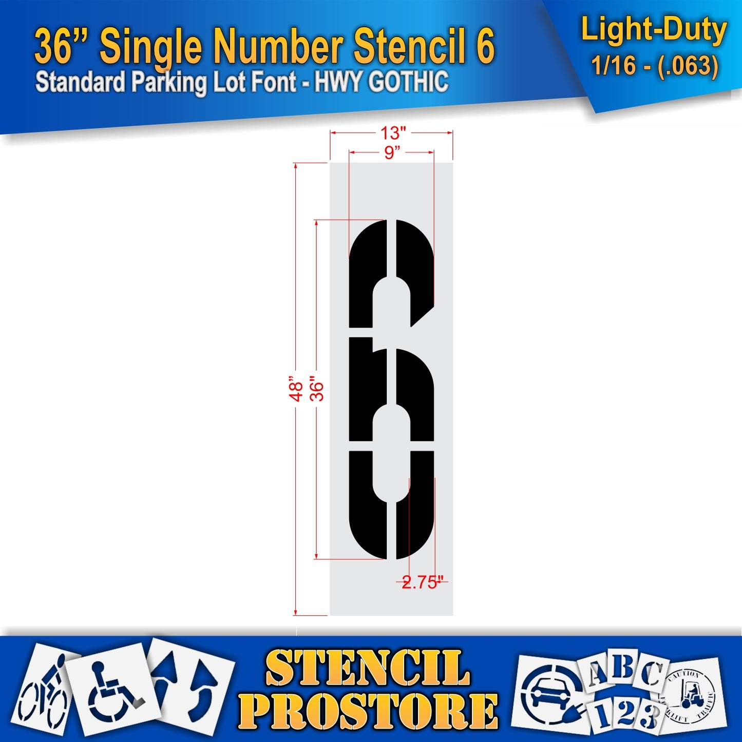 36" Number Kit Stencil