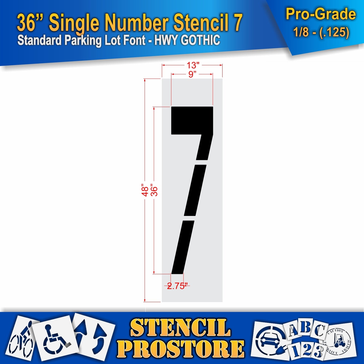 36" Number Kit Stencil