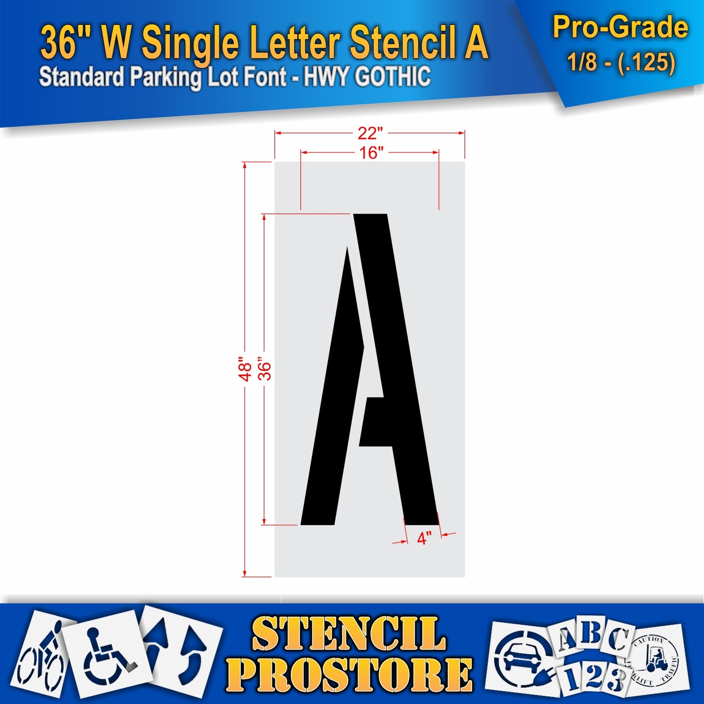 36" Wide Alphabet Kit Stencil