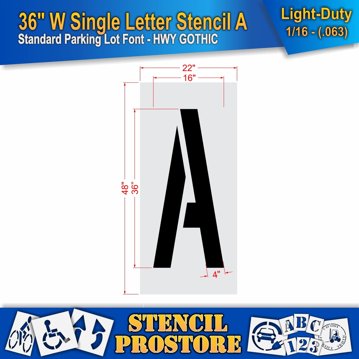 36" Wide Alphabet Kit Stencil