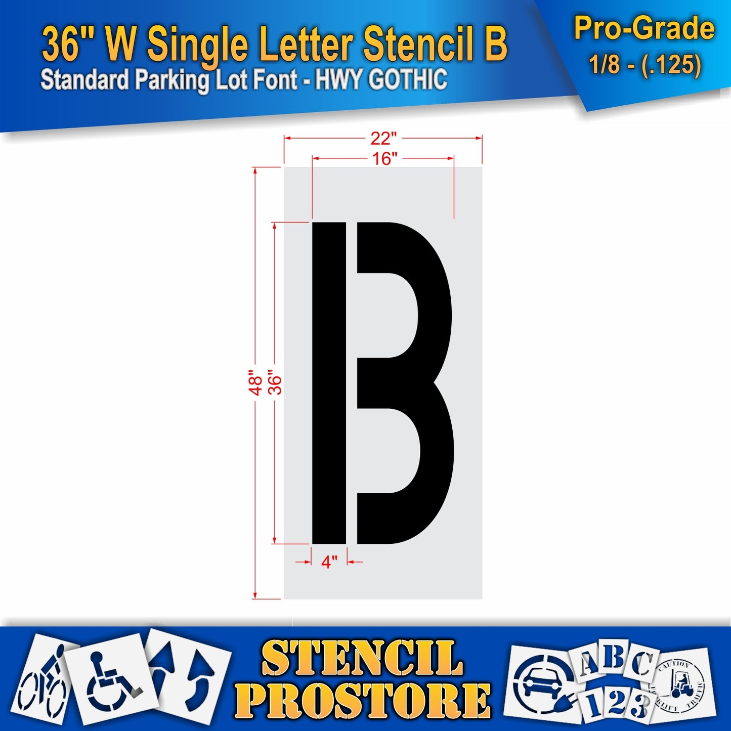36" Wide Alphabet Kit Stencil