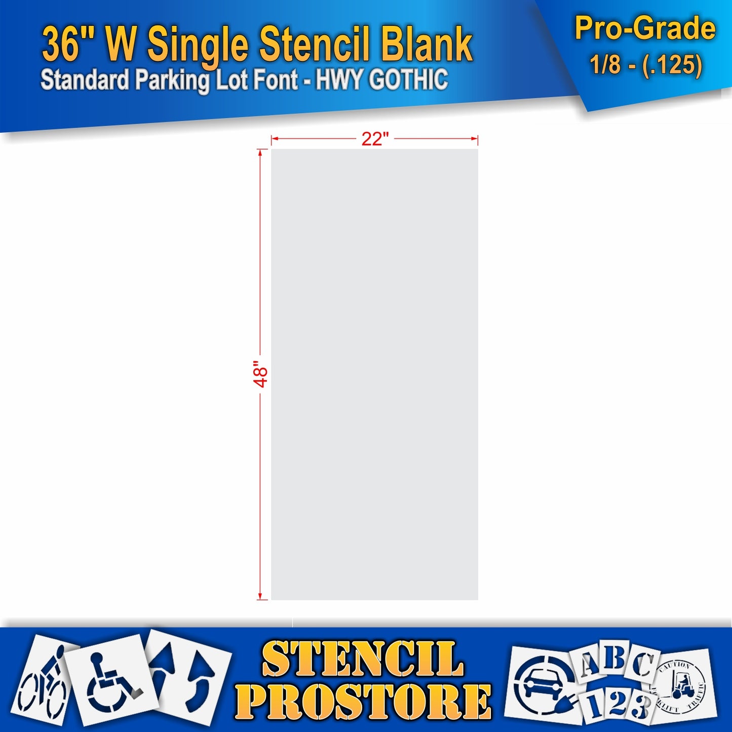 36" Wide Alphabet Kit Stencil