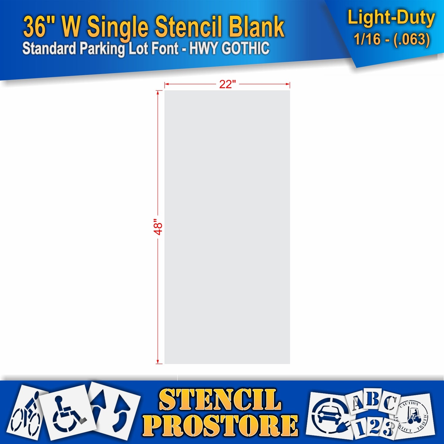 36" Wide Alphabet Kit Stencil