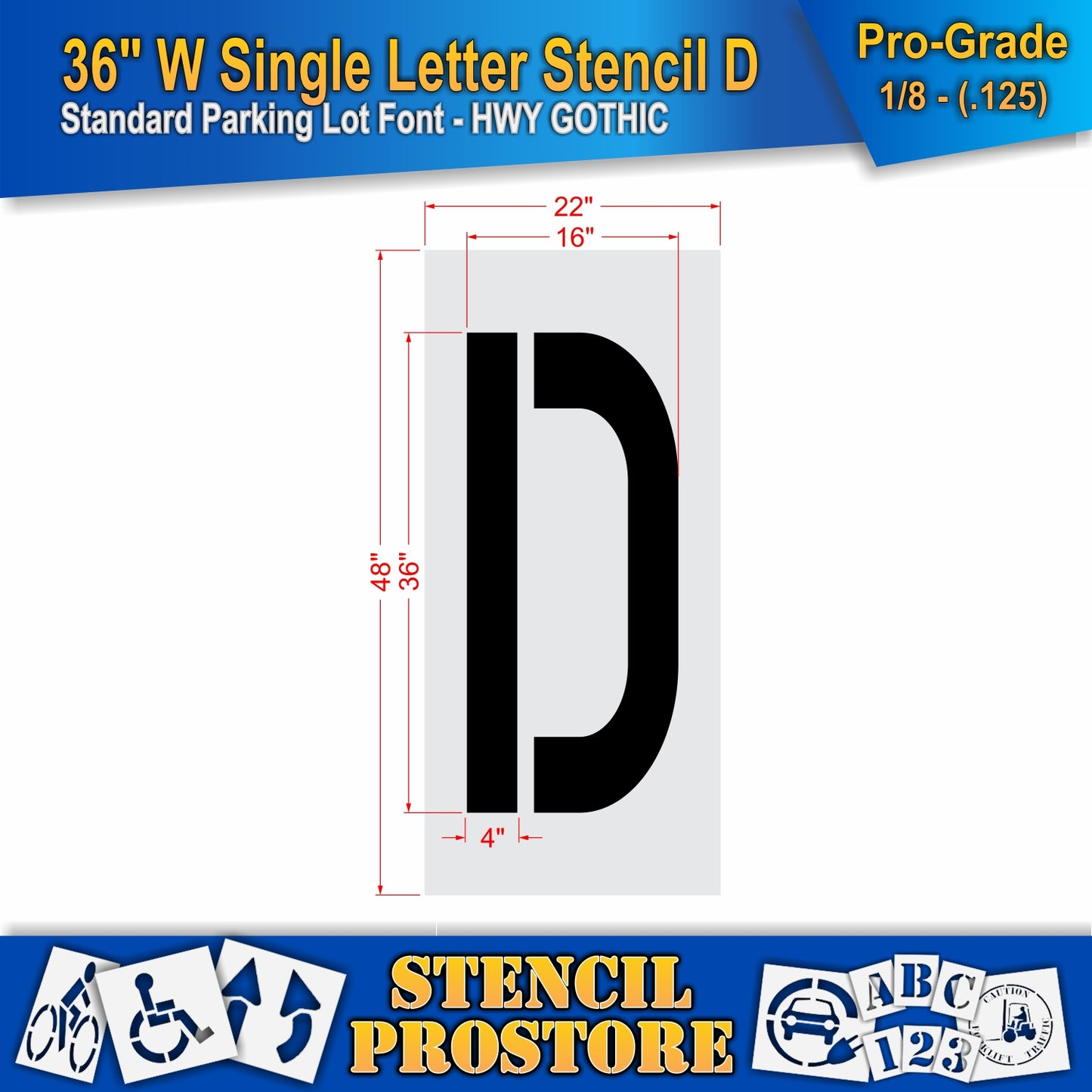36" Wide Alphabet Kit Stencil