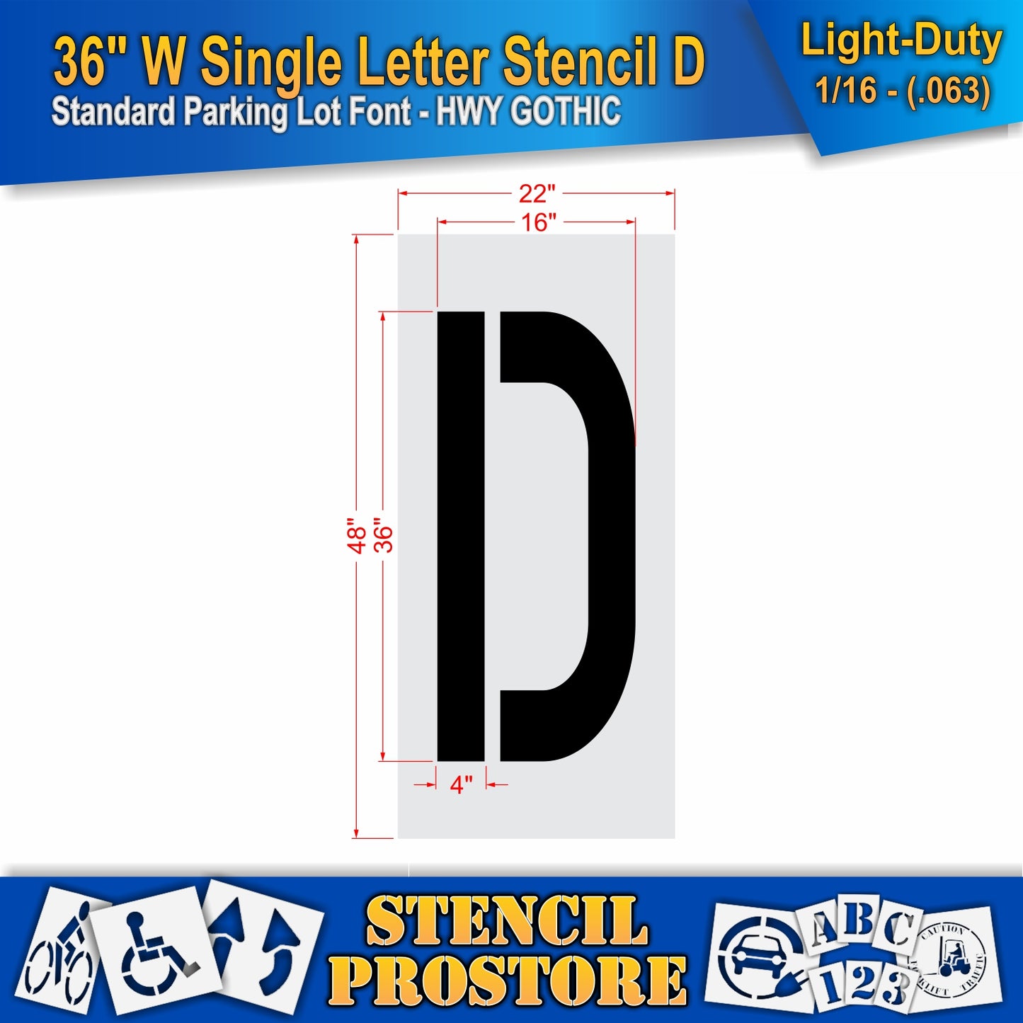 36" Wide Alphabet Kit Stencil