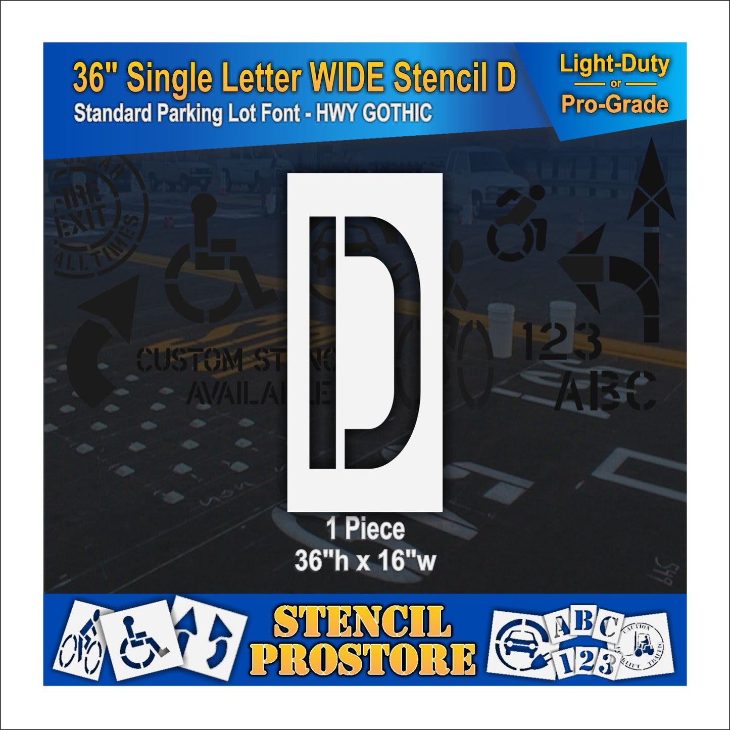 36" Wide Alphabet Kit Stencil