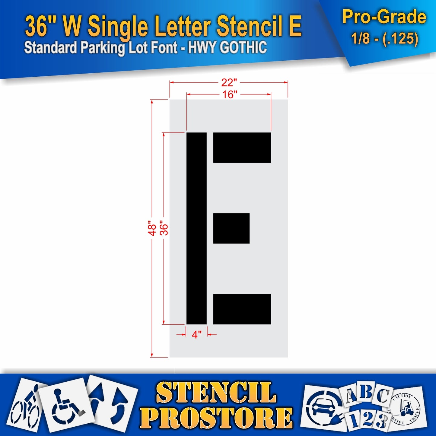36" Wide Alphabet Kit Stencil