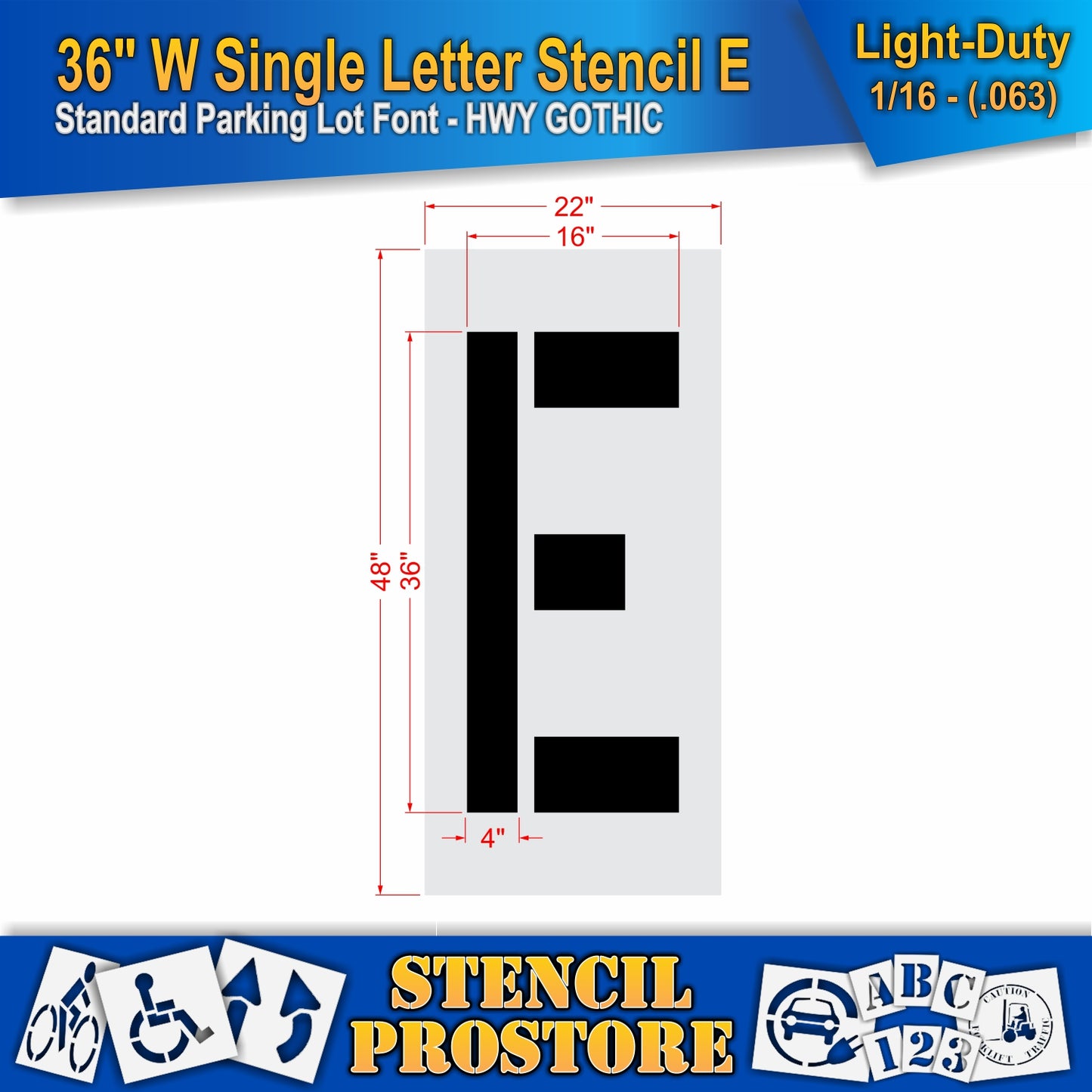 36" Wide Alphabet Kit Stencil