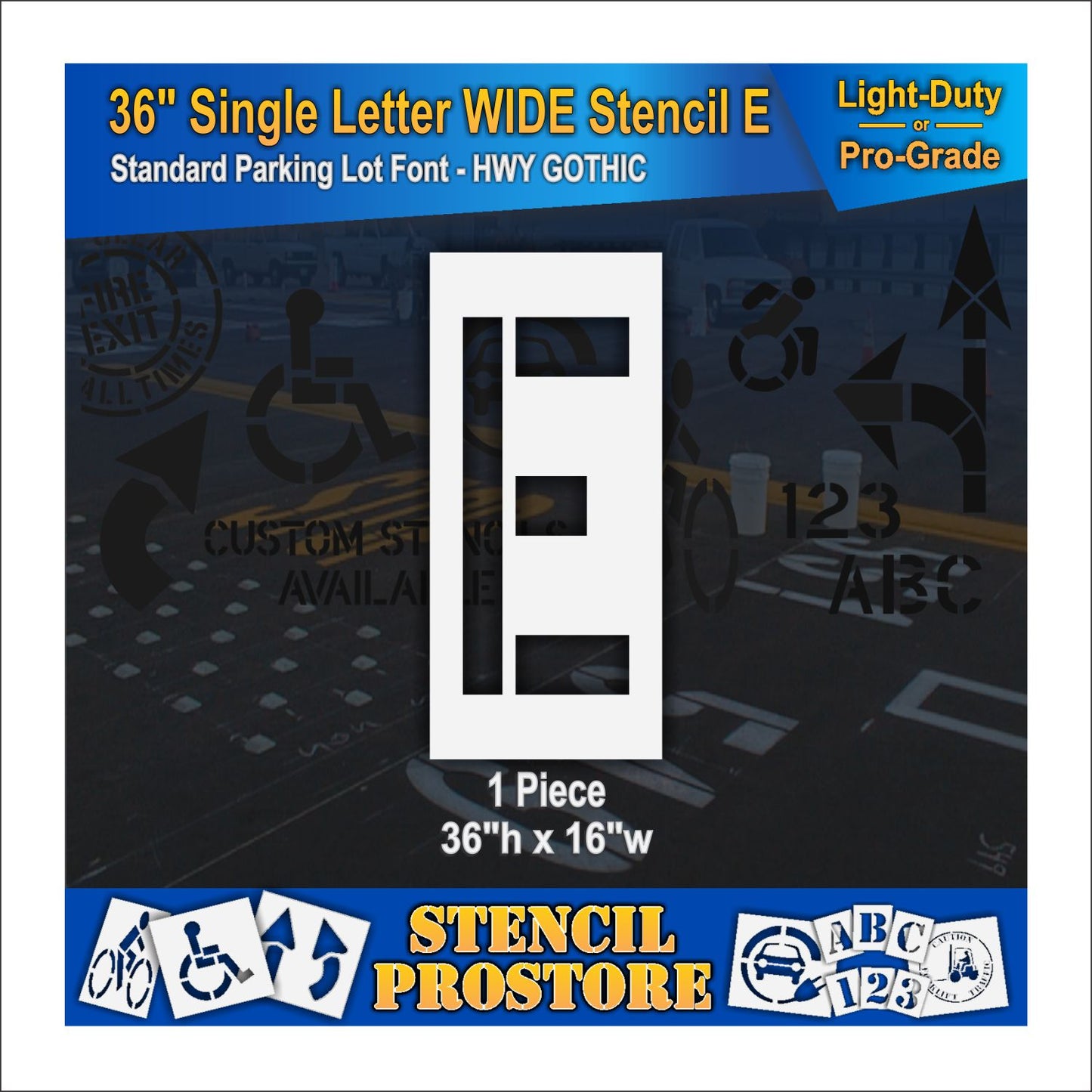 36" Wide Alphabet Kit Stencil