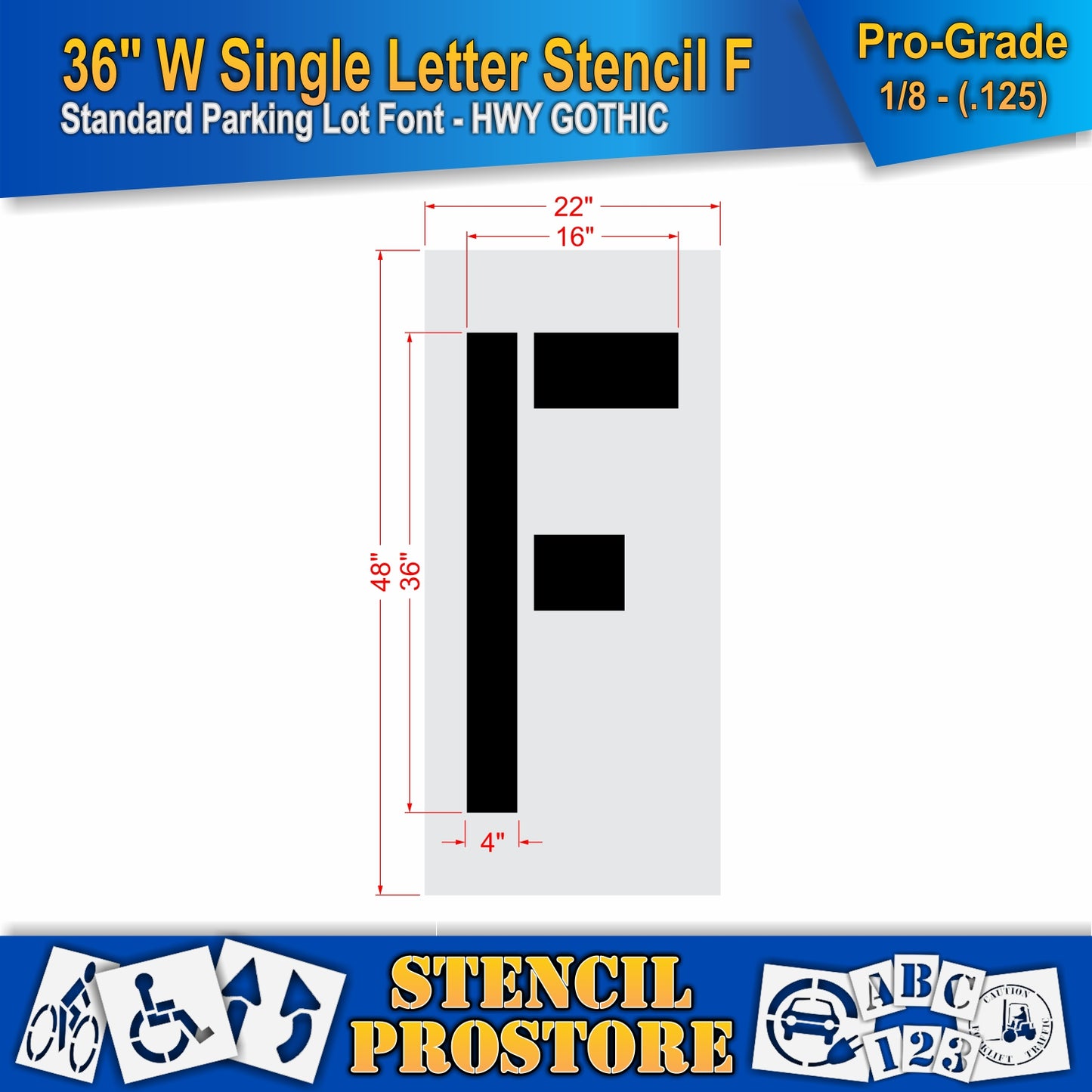 36" Wide Alphabet Kit Stencil