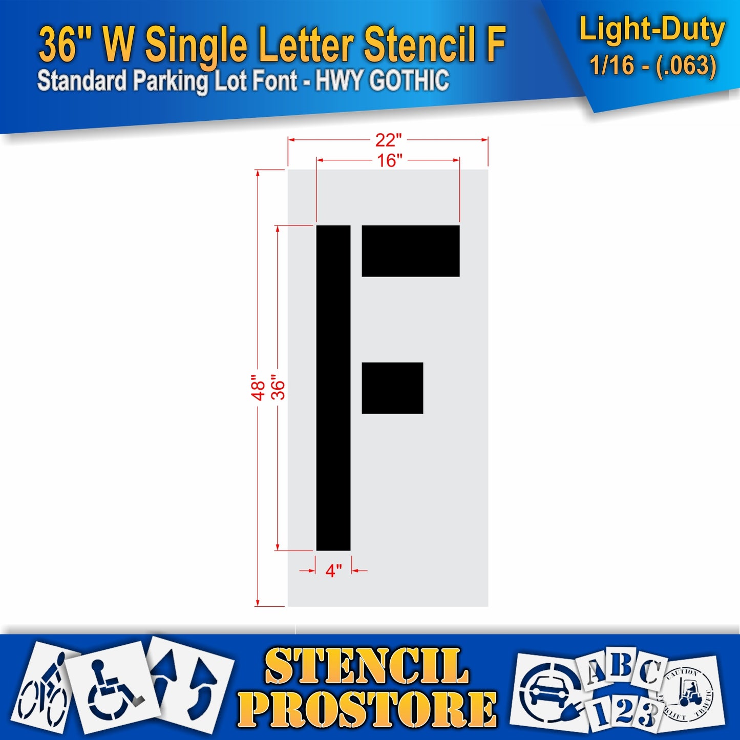 36" Wide Alphabet Kit Stencil