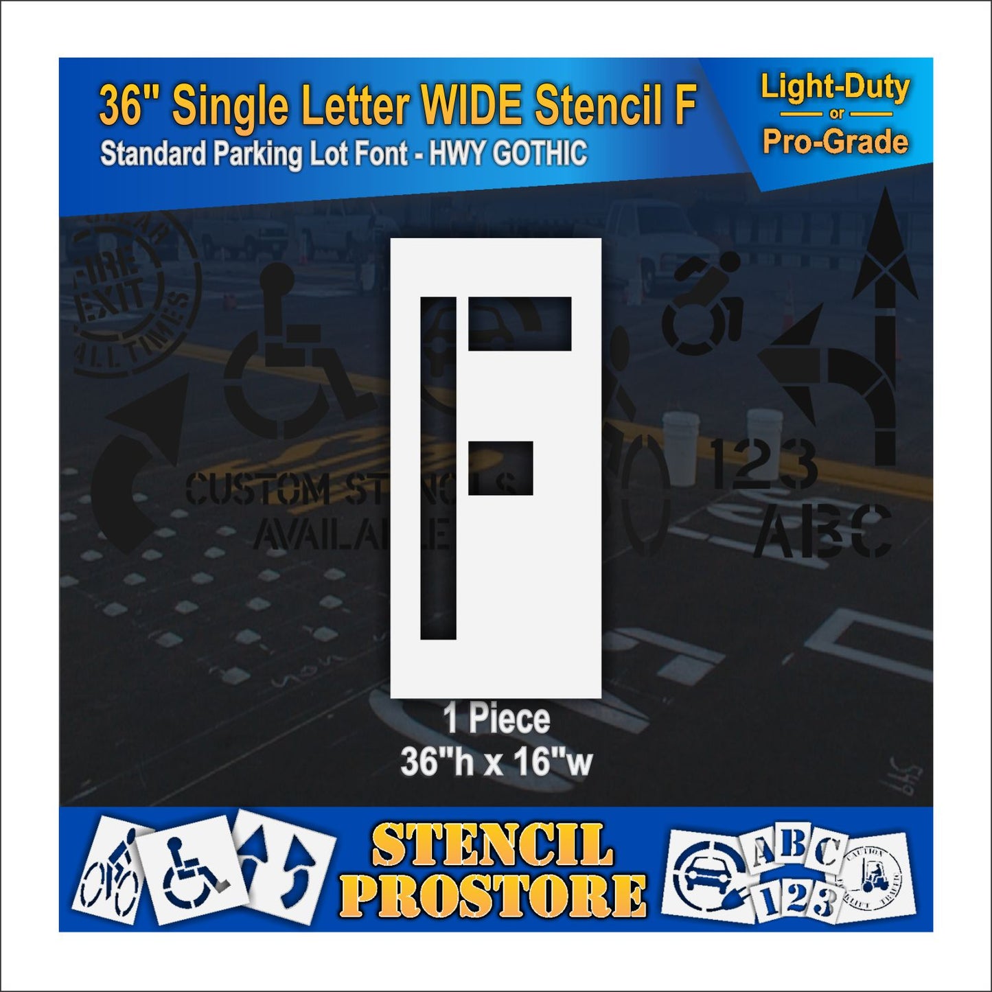 36" Wide Alphabet Kit Stencil